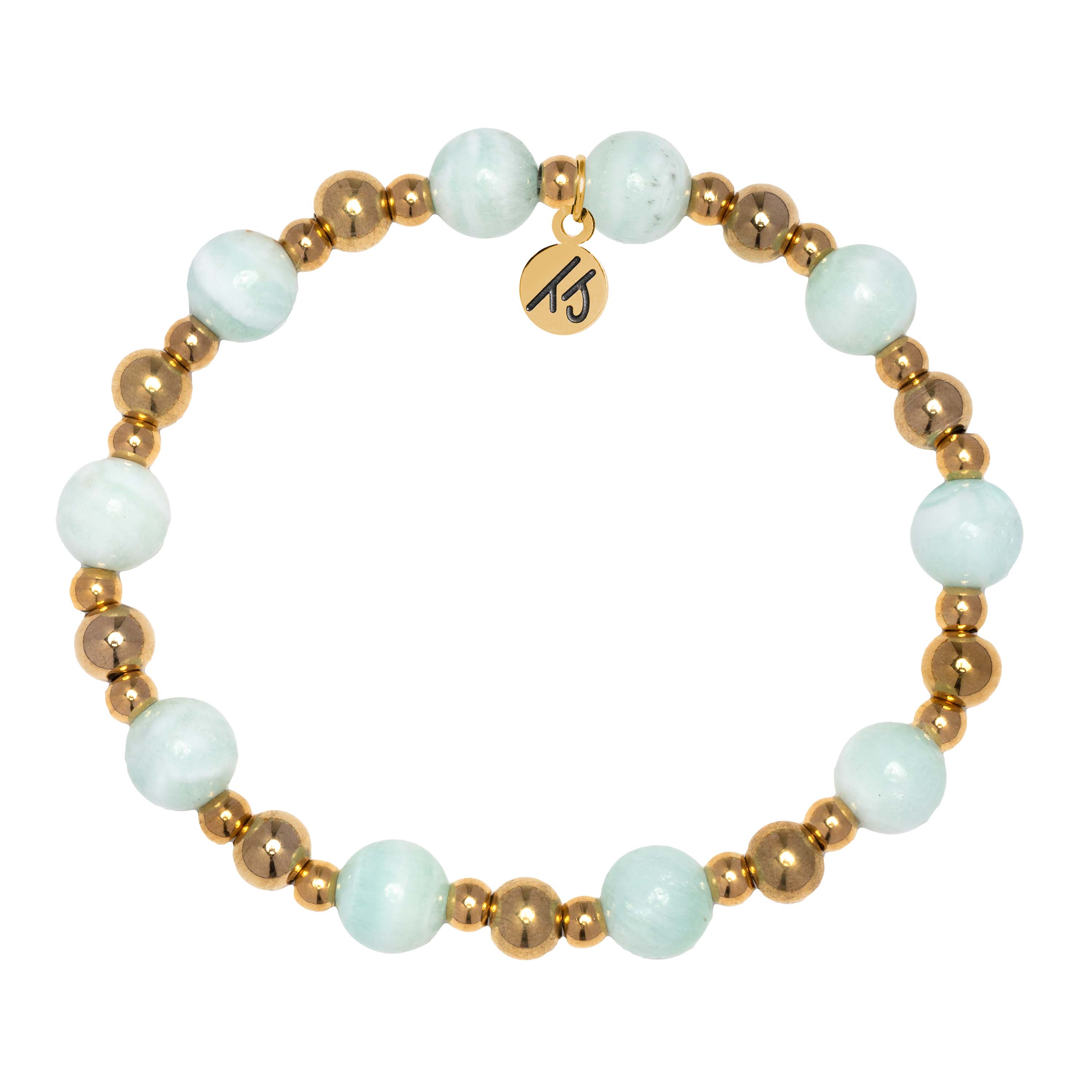 Gold Day by Day Collection- Hemimorphite Gemstone Bracelet