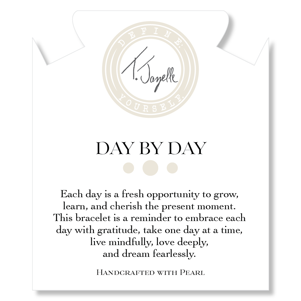 Gold Day by Day Collection- Pearl Gemstone Bracelet