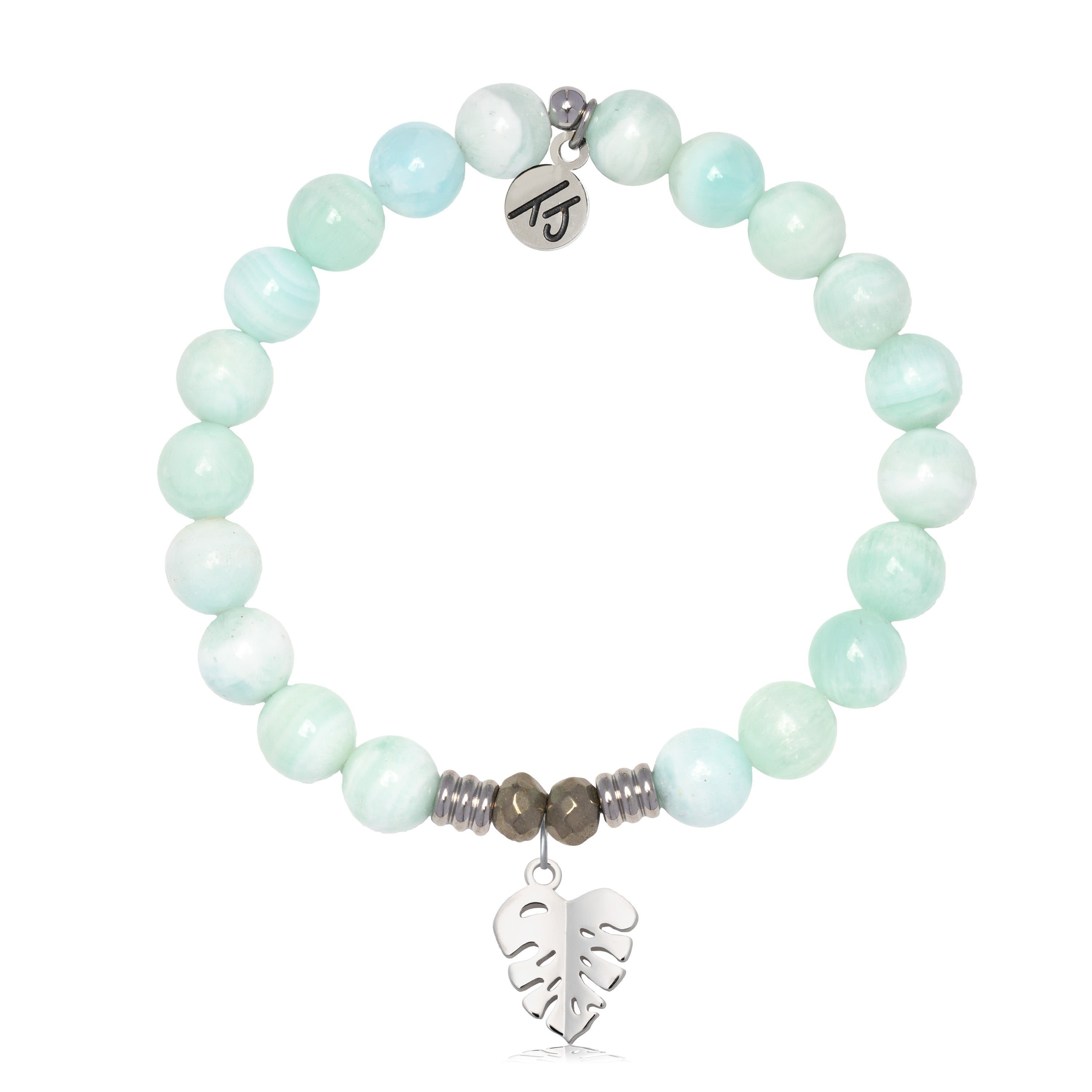 Hemimorphite Gemstone Bracelet with Paradise Sterling Silver Charm
