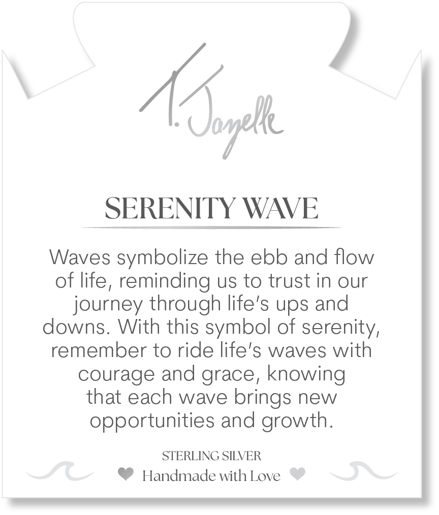 Kunzite Gemstone Bracelet with Serenity Wave Sterling Silver Charm