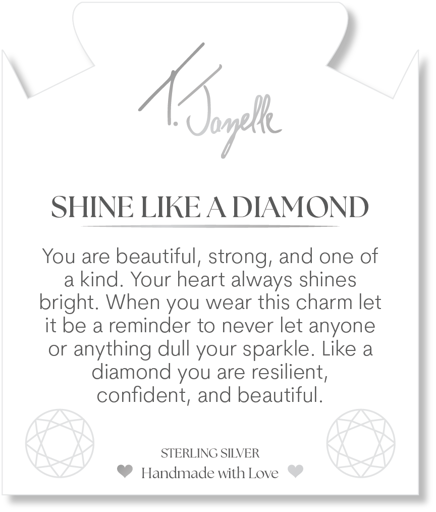 Kunzite Gemstone Bracelet with Shine Like A Diamond Sterling Silver Charm
