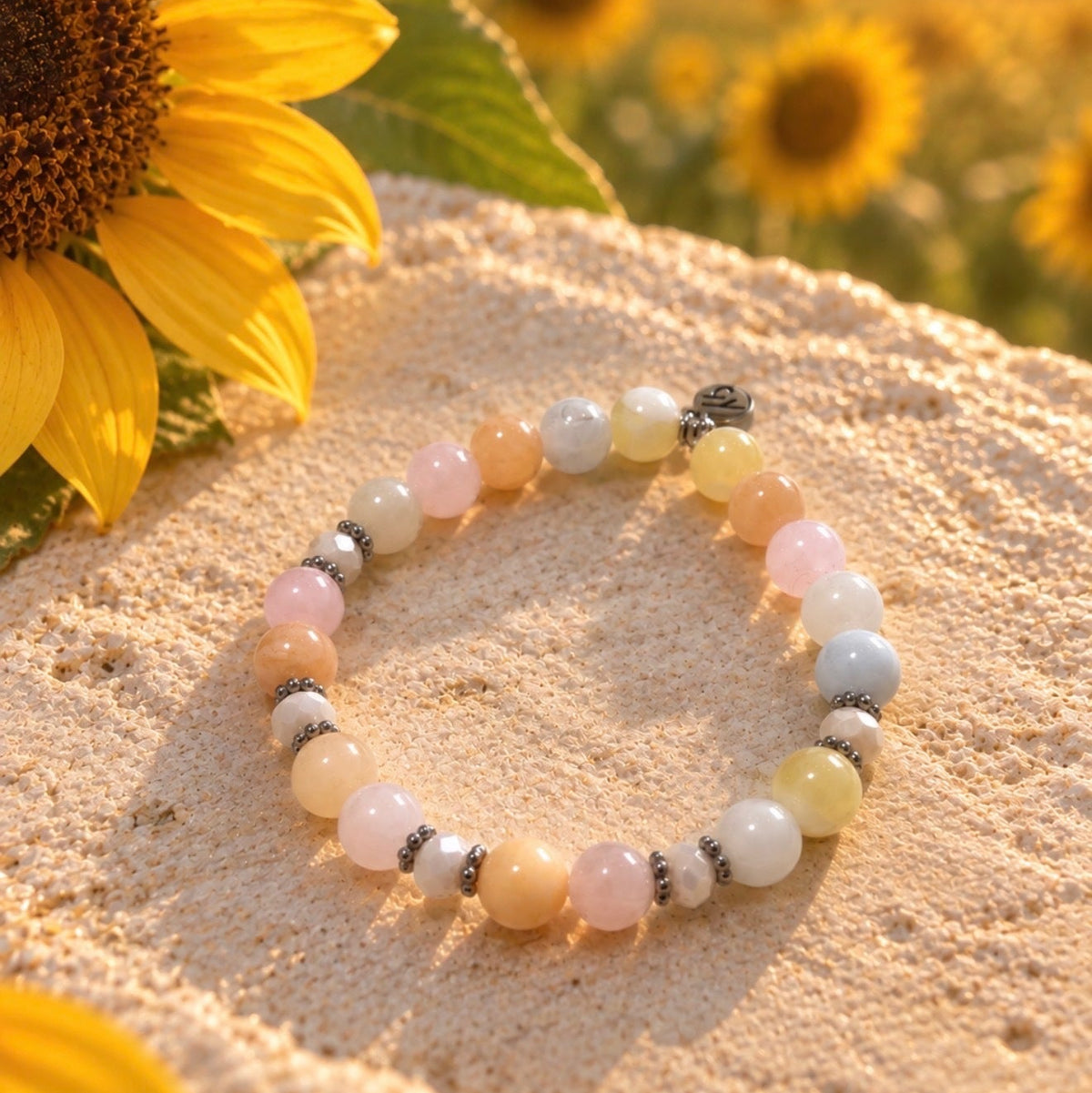 Limited Edition- Brilliance Bracelet with Multi Orange Chalcedony Gemstones