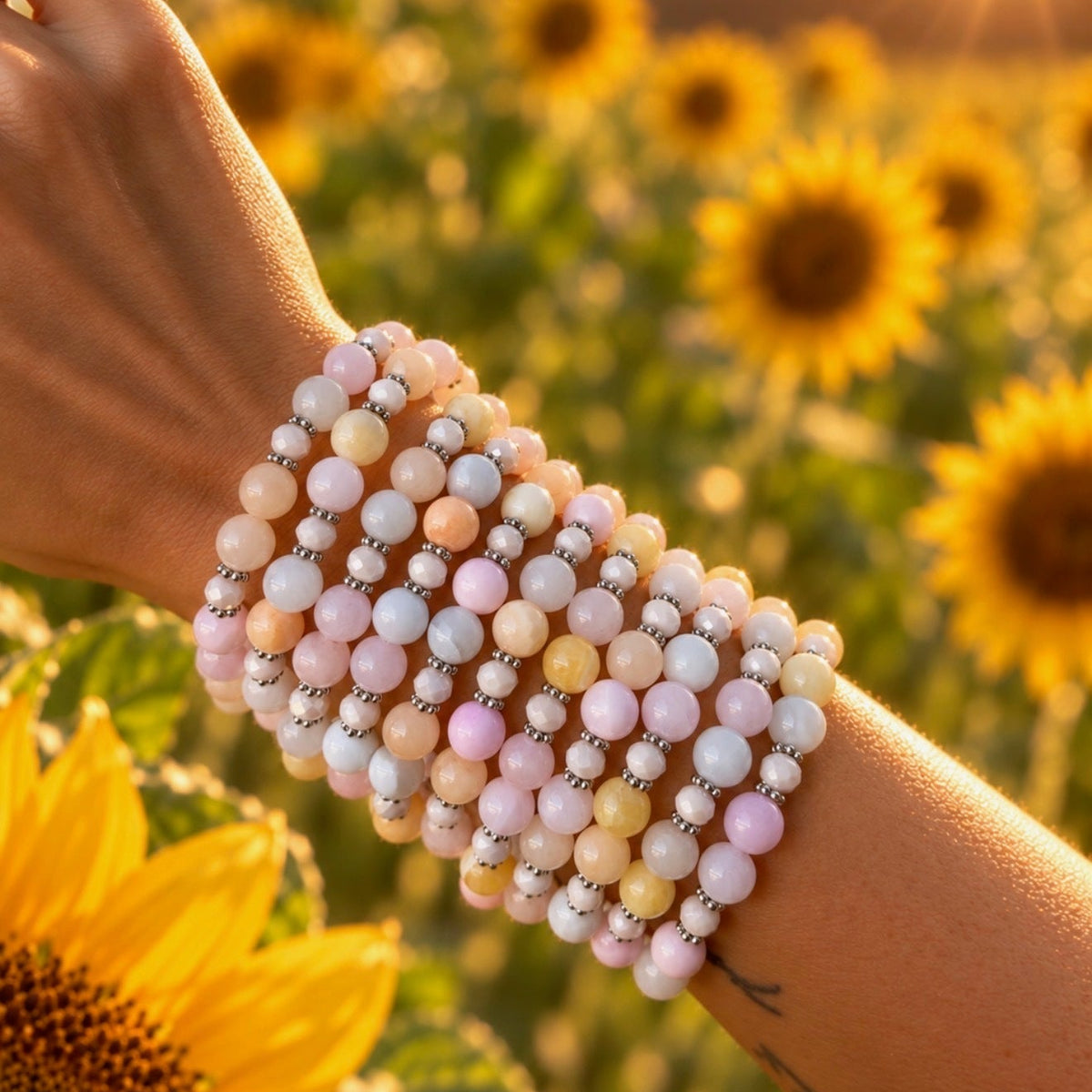 Limited Edition- Brilliance Bracelet with Multi Orange Chalcedony Gemstones