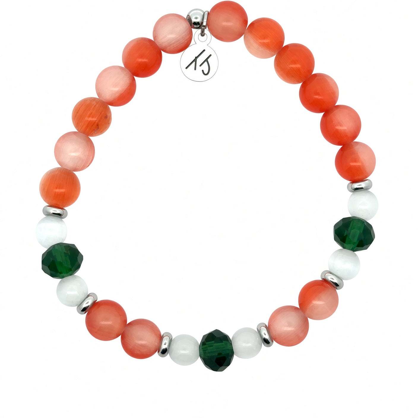 Limited Edition Exclusive Green Crystal with Orange Cats Eye
