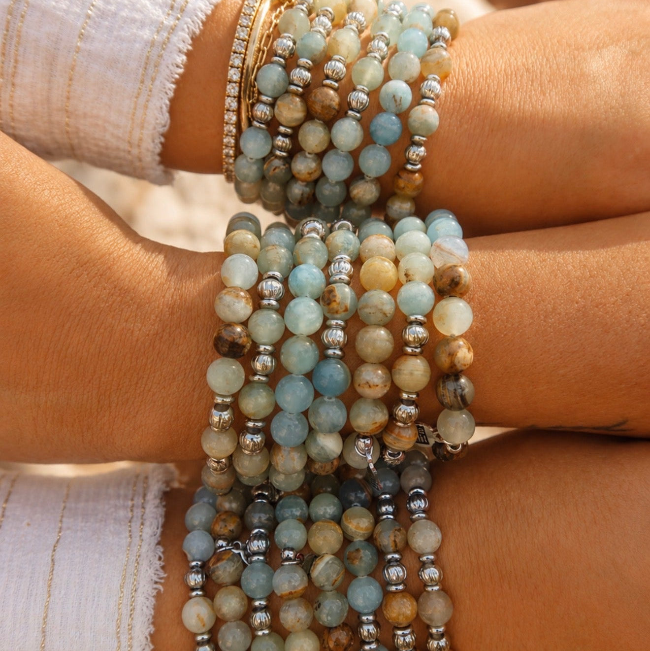 Limited Edition Exclusive Labor Day 2026 Weekend Blue Calcite Gemstone Bracelet