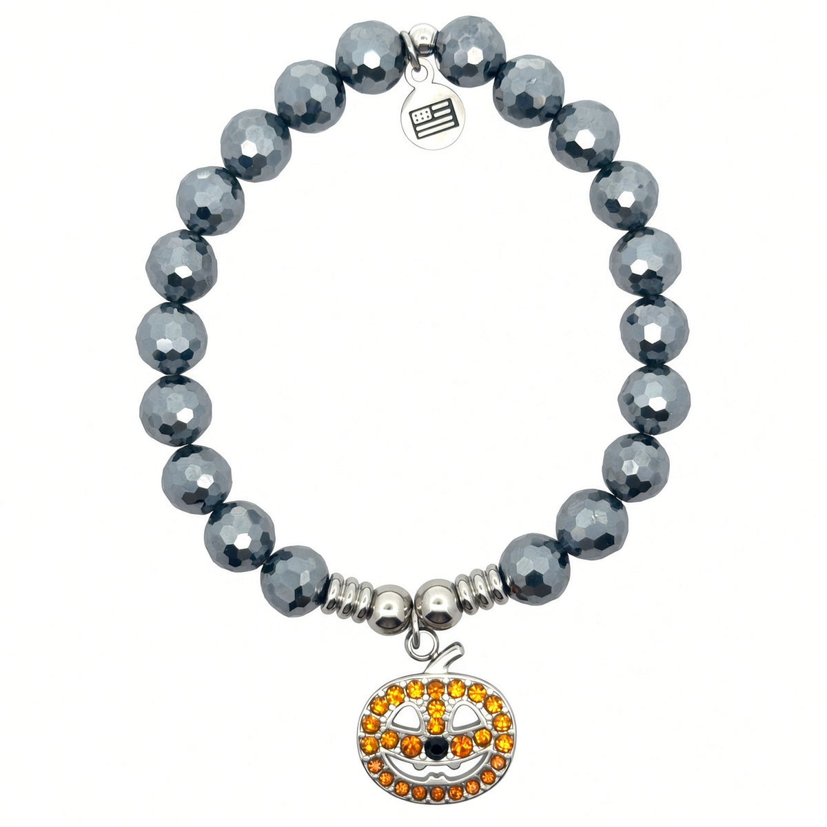 Limited Edition Jack O' Lantern Charm with Terahertz Gemstone Bracelet
