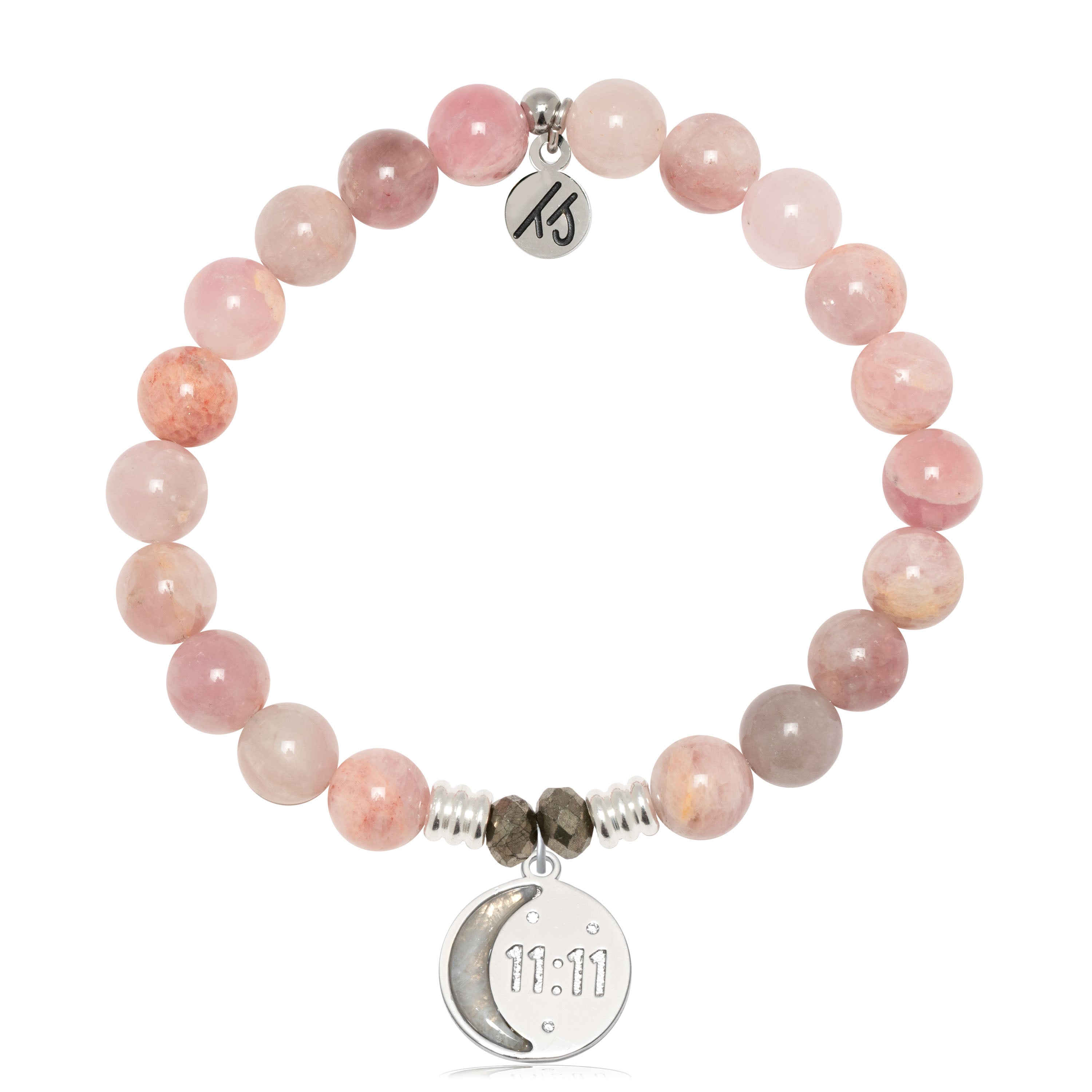 Madagascar Quartz Gemstone Bracelet with 11:11 Sterling Silver Charm