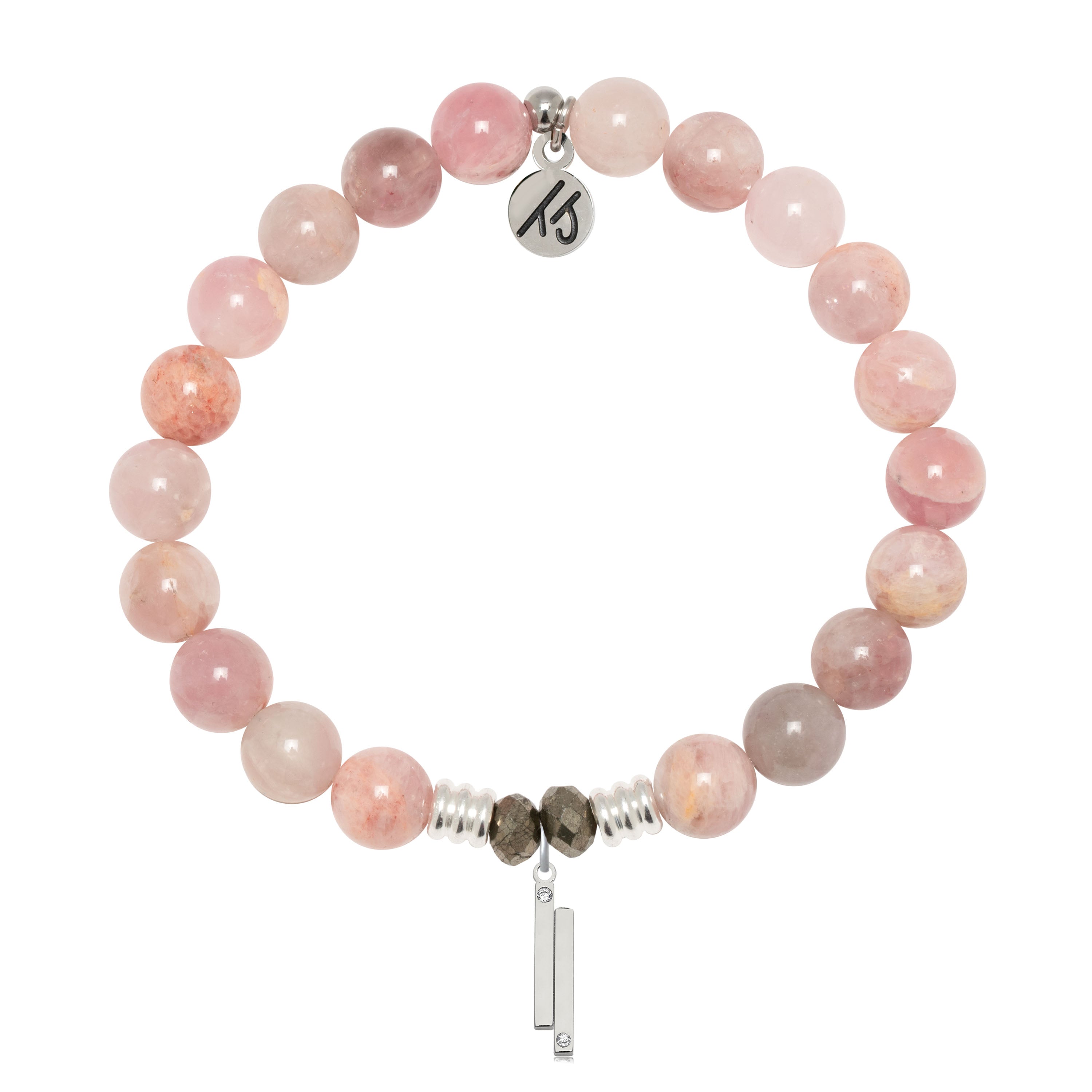 Madagascar Quartz Gemstone Bracelet with Stand By Me Sterling Silver Charm