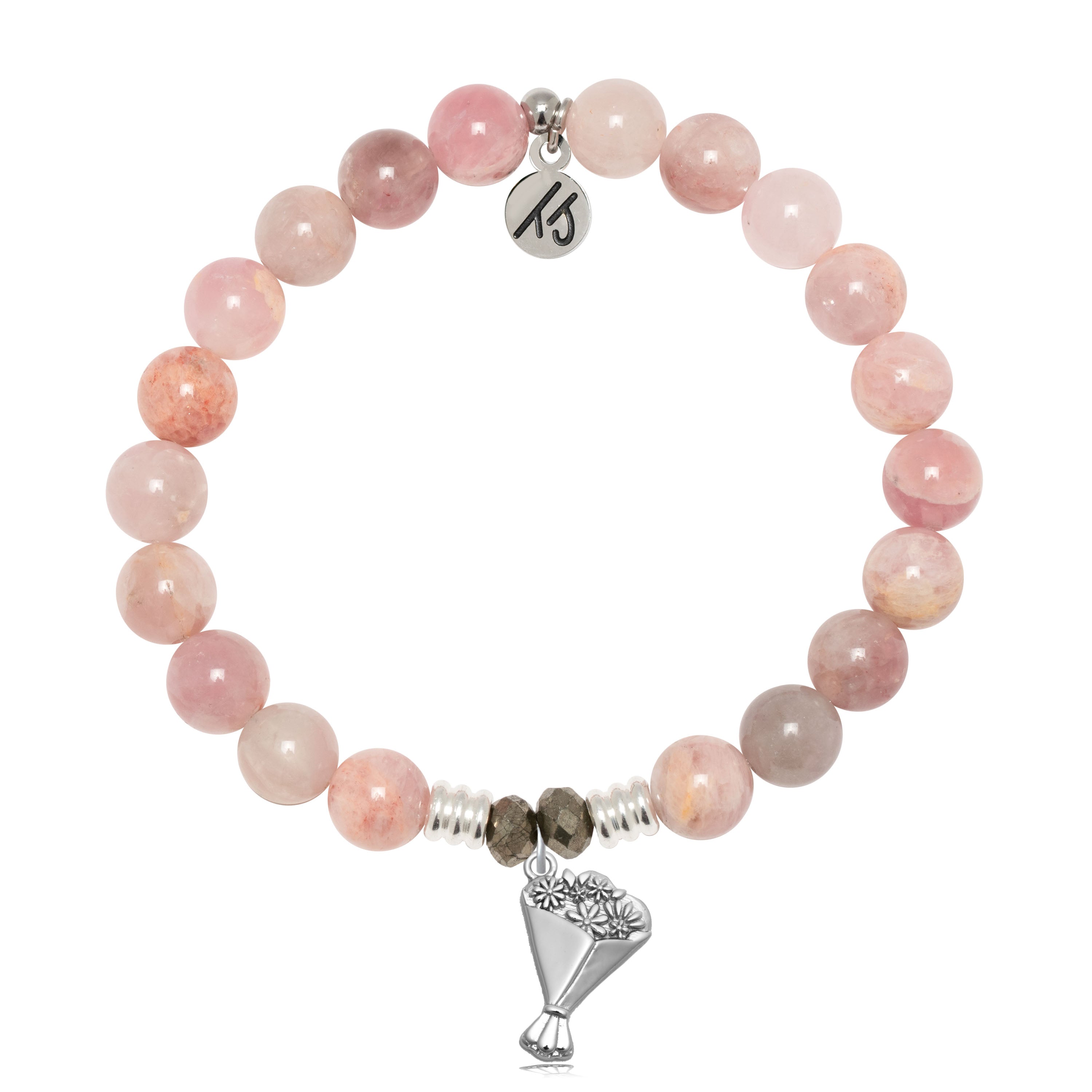 Madagascar Quartz Gemstone Bracelet with Thinking of You Sterling Silver Charm