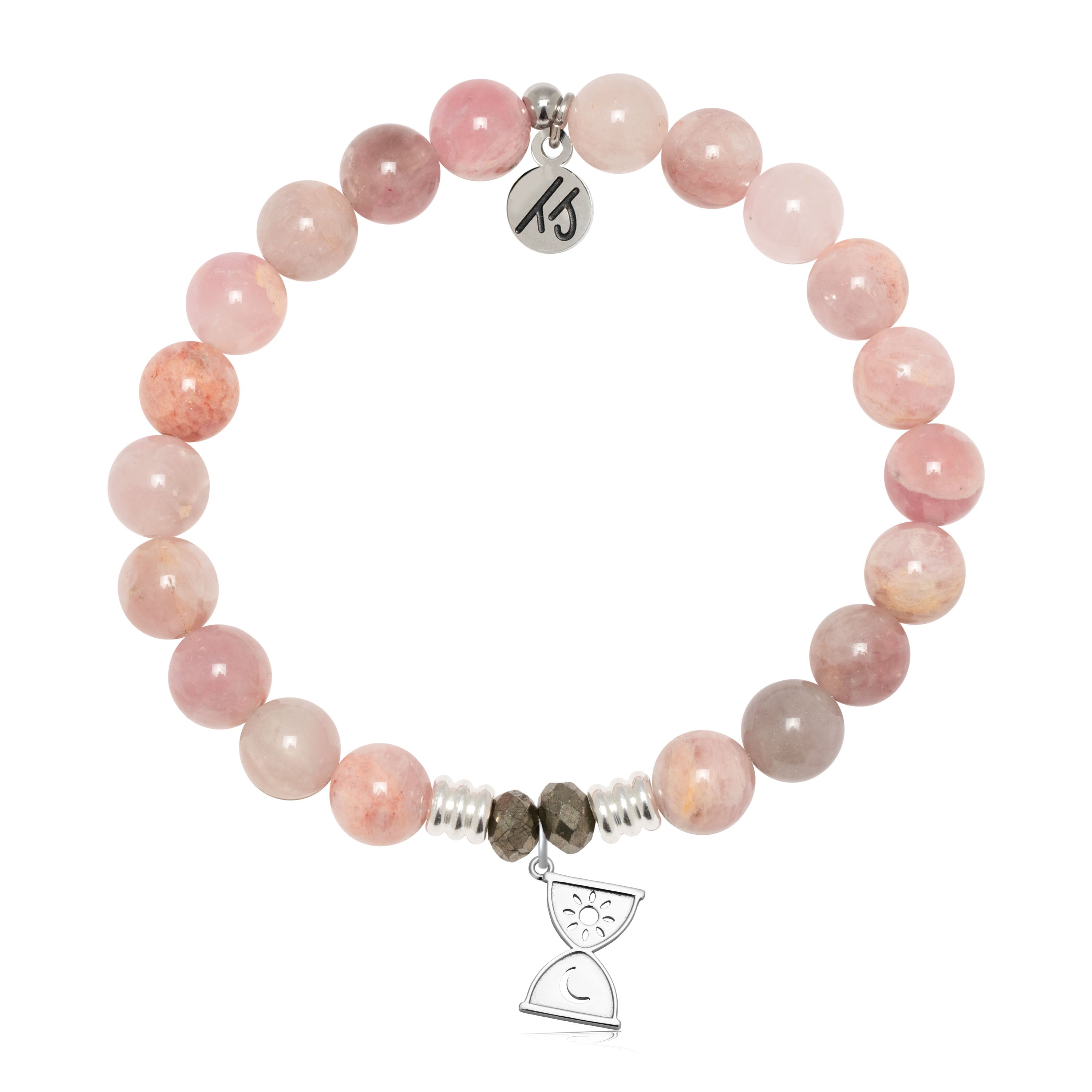 Madagascar Quartz Gemstone Bracelet with Trust in Time Sterling Silver Charm
