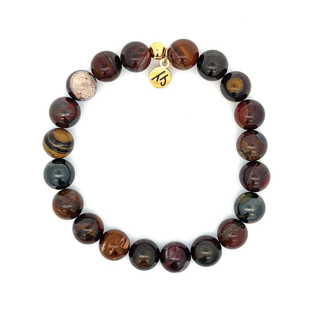 Men's Noble Stone Bracelet Collection- Crazy Agate Gemstone Defining Bracelet