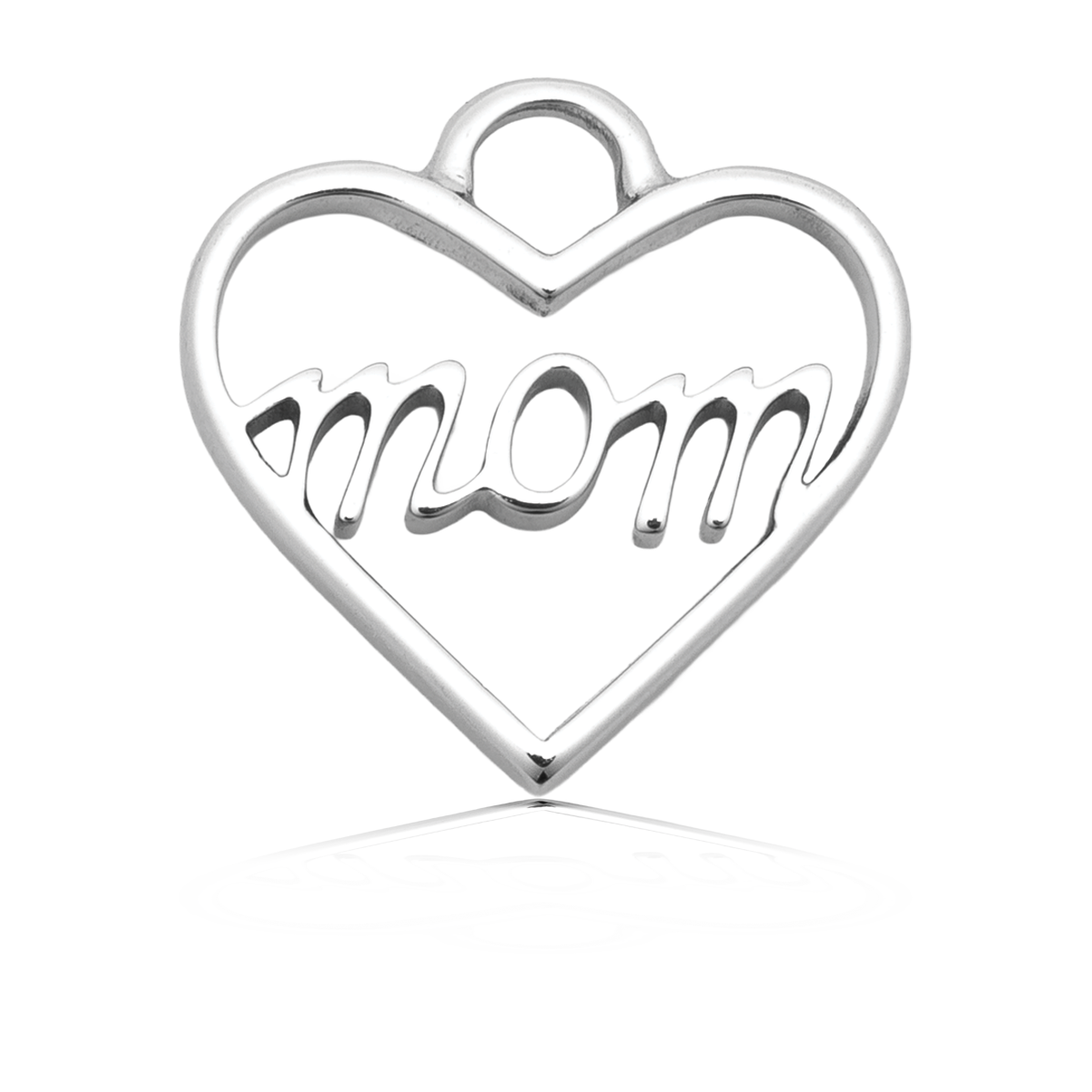 Mom Charm with White Natural Agate Gemstone Bracelet