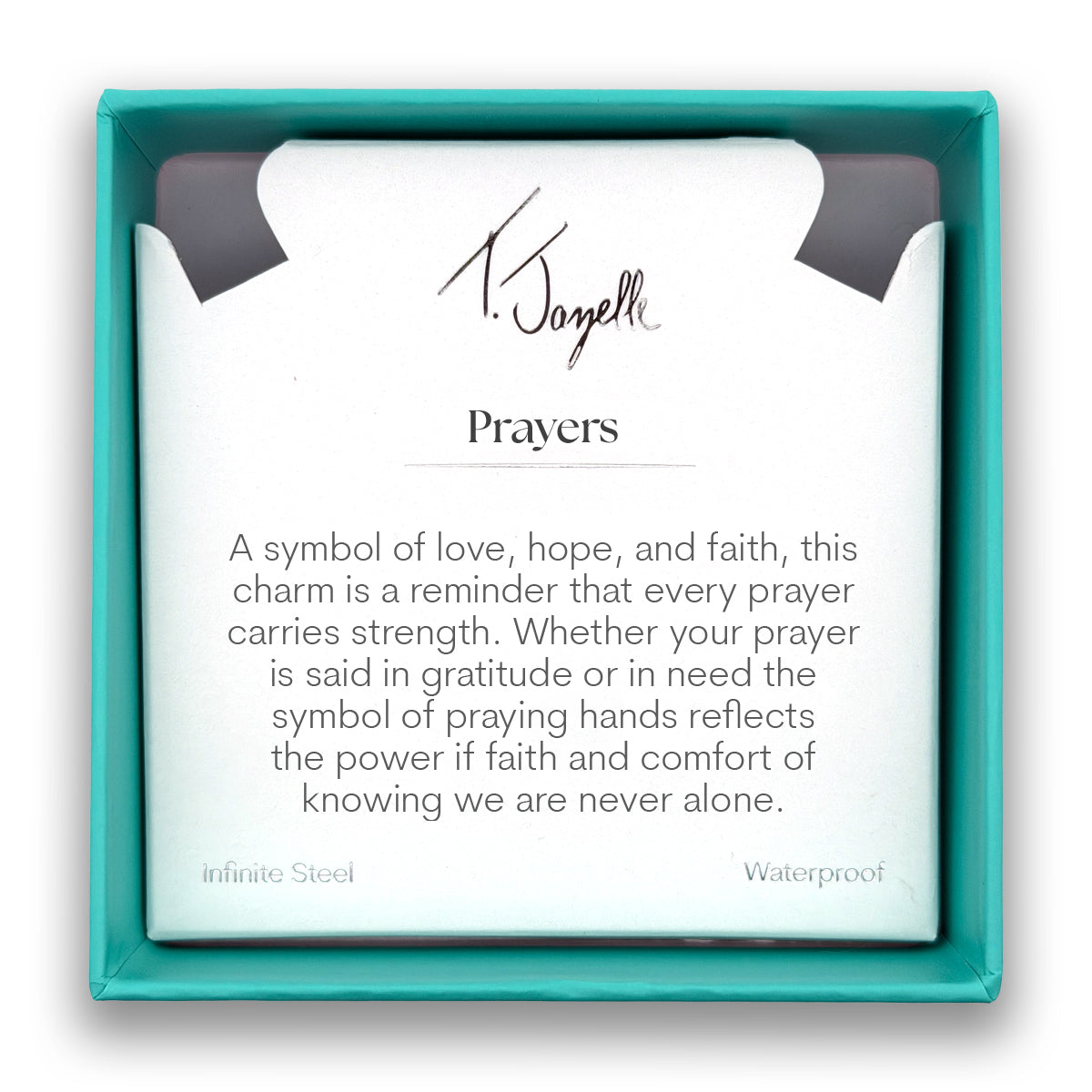 Prayers Charm with White Natural Agate Gemstone Bracelet