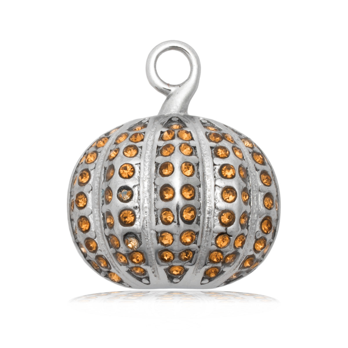 Pumpkin Charm with Kunzite Gemstone Bracelet