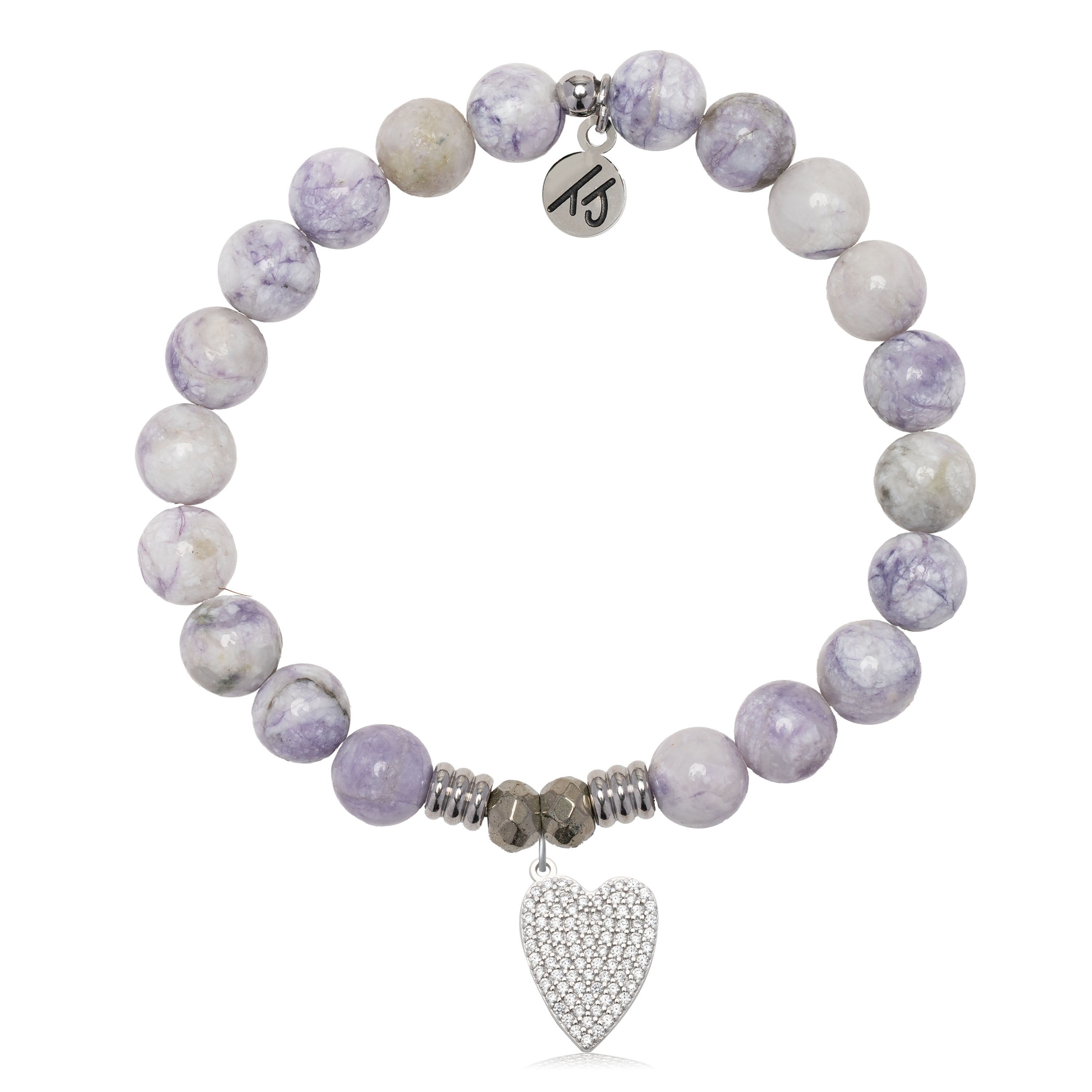 Purple Turquoise Gemstone Bracelet with You Are Loved Sterling Silver Charm