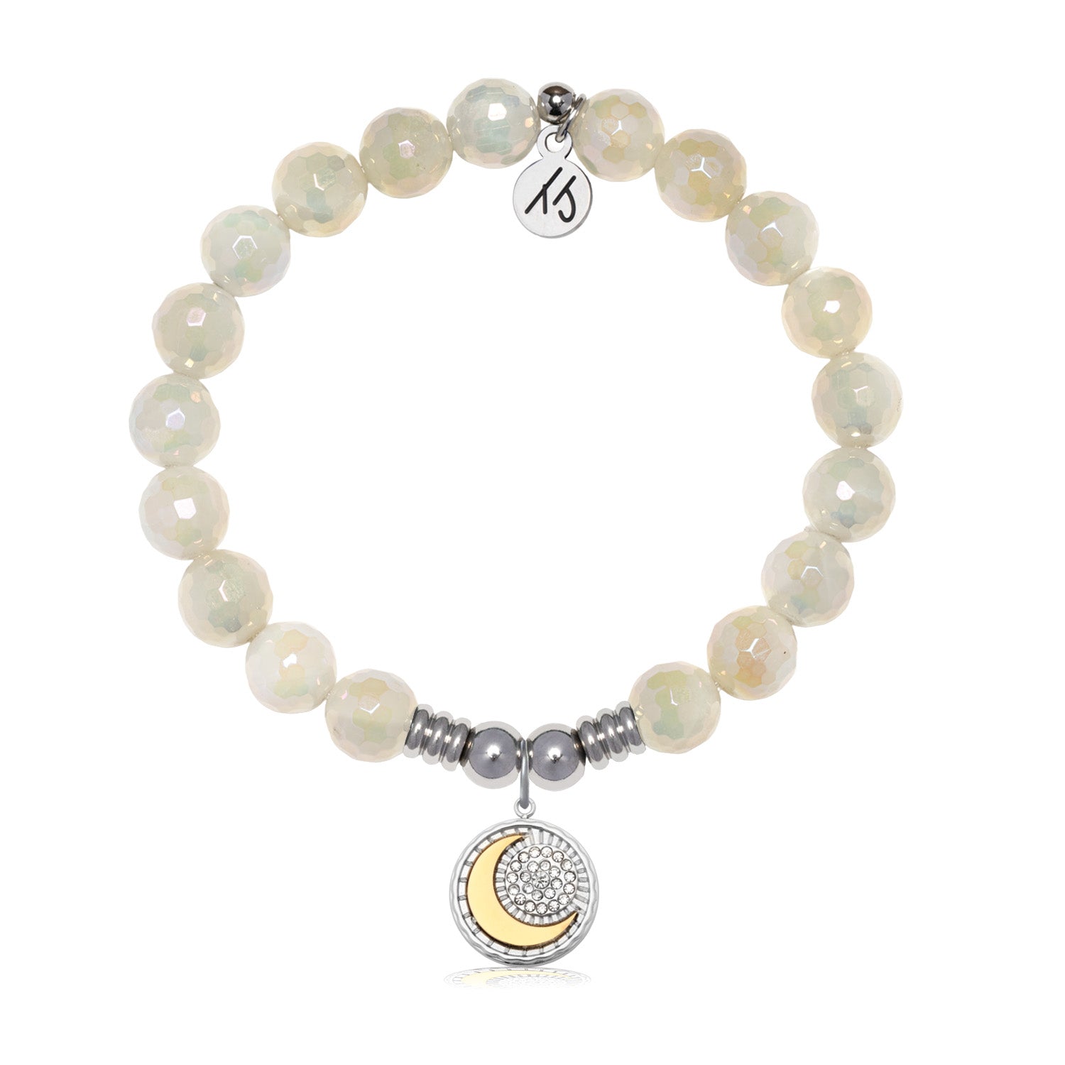 Radiant Soul Charm with Moonstone Gemstone Bracelet