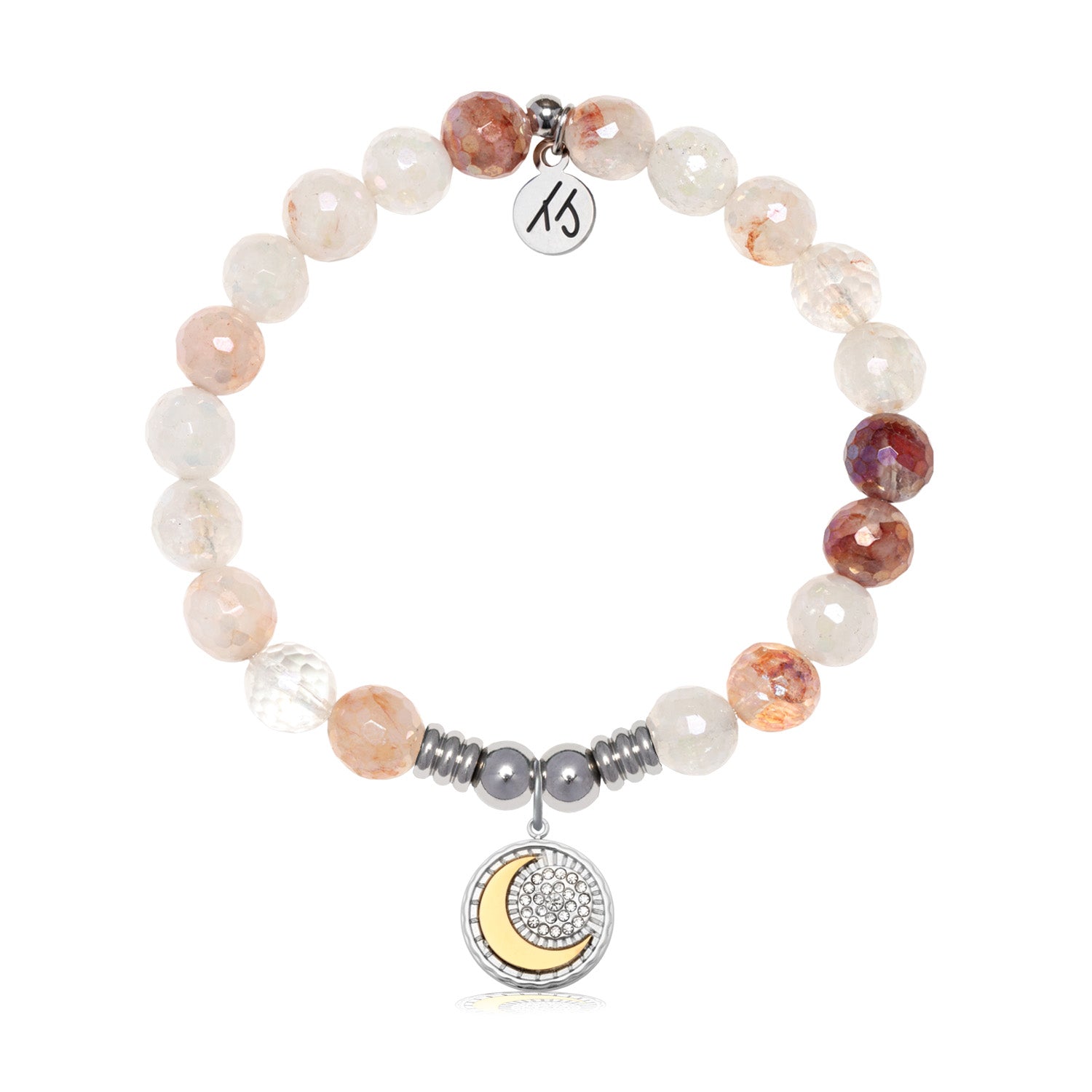 Radiant Soul Charm with Strawberry Quartz Gemstone Bracelet