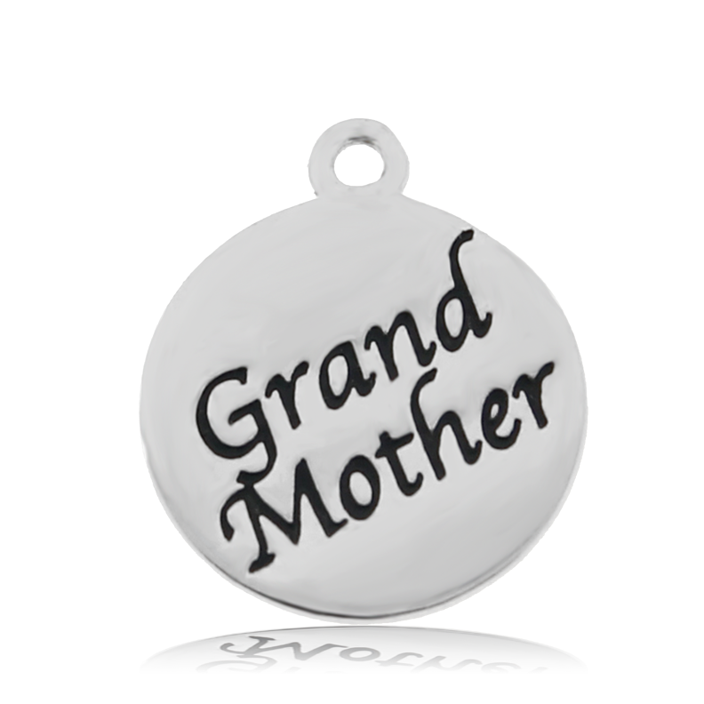 Sand Moonstone Gemstone Bracelet with Grandmother Sterling Silver Charm