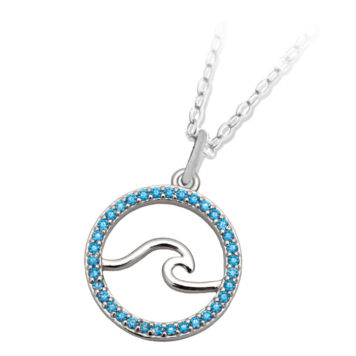 Serenity Wave Charm Necklace