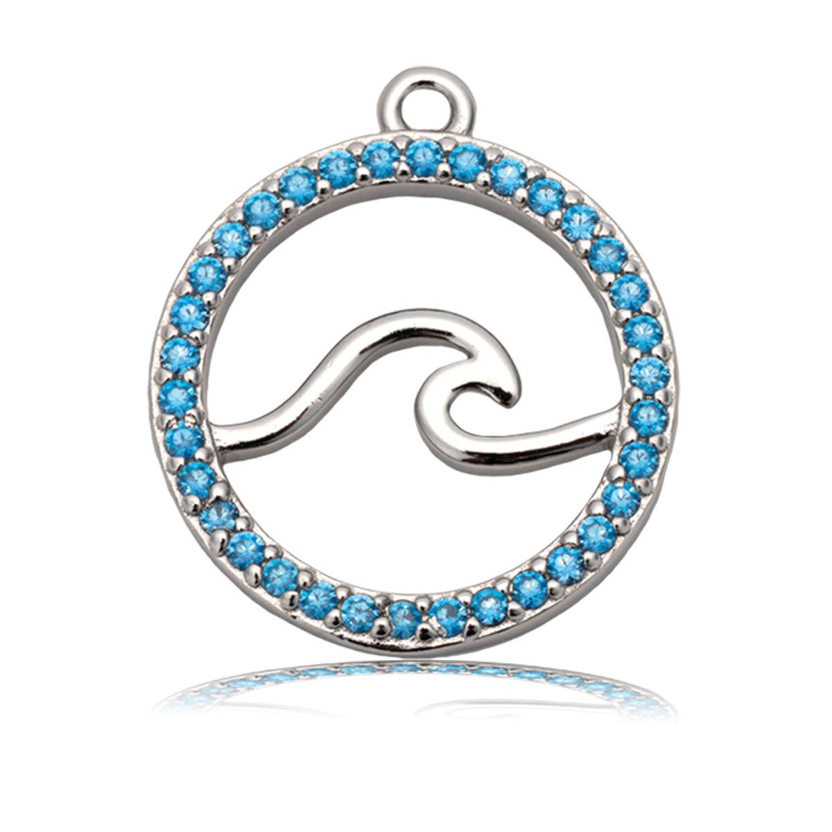 Serenity Wave Charm with White Natural Agate Gemstone Bracelet