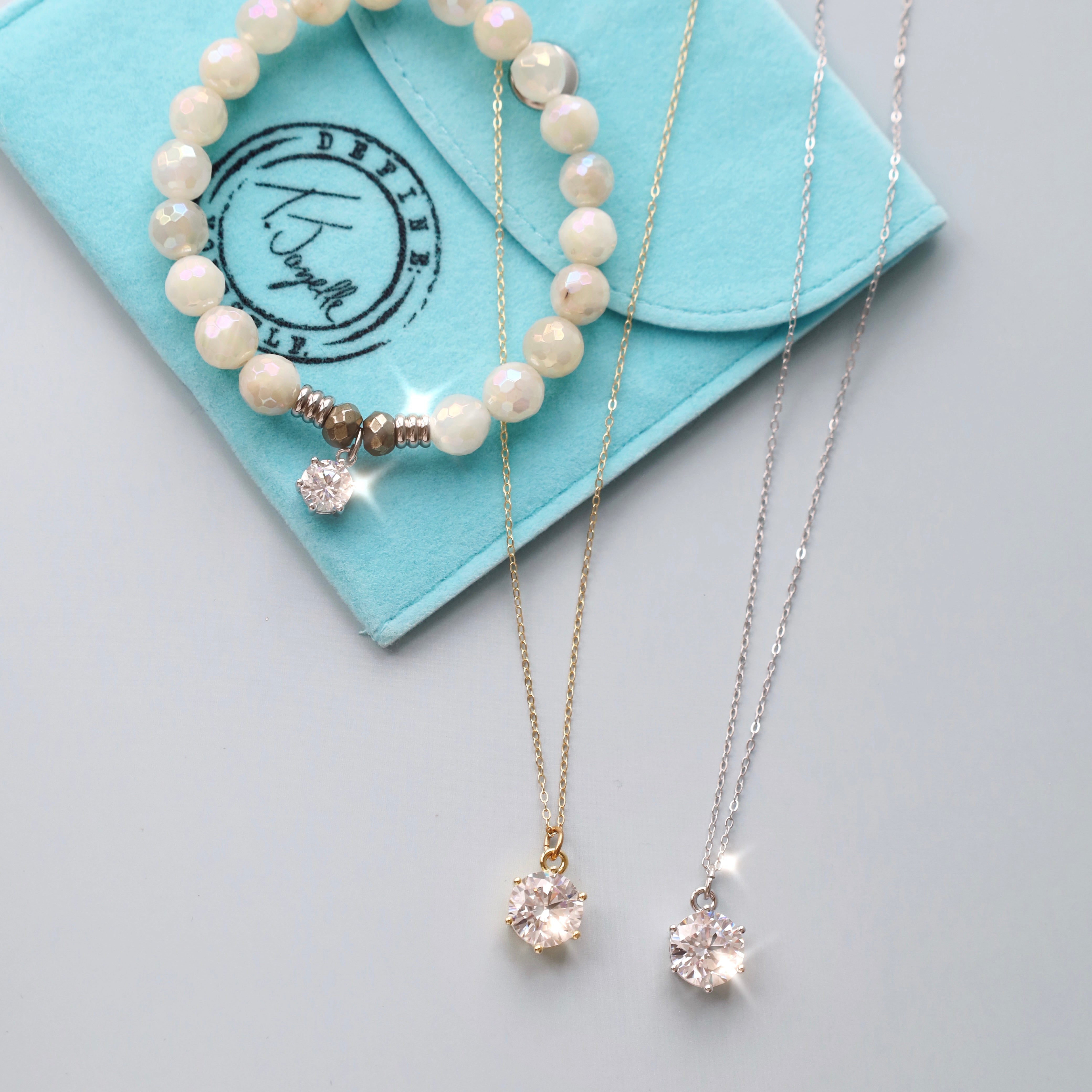 Shine Like A Diamond Sterling Silver Charm Necklace