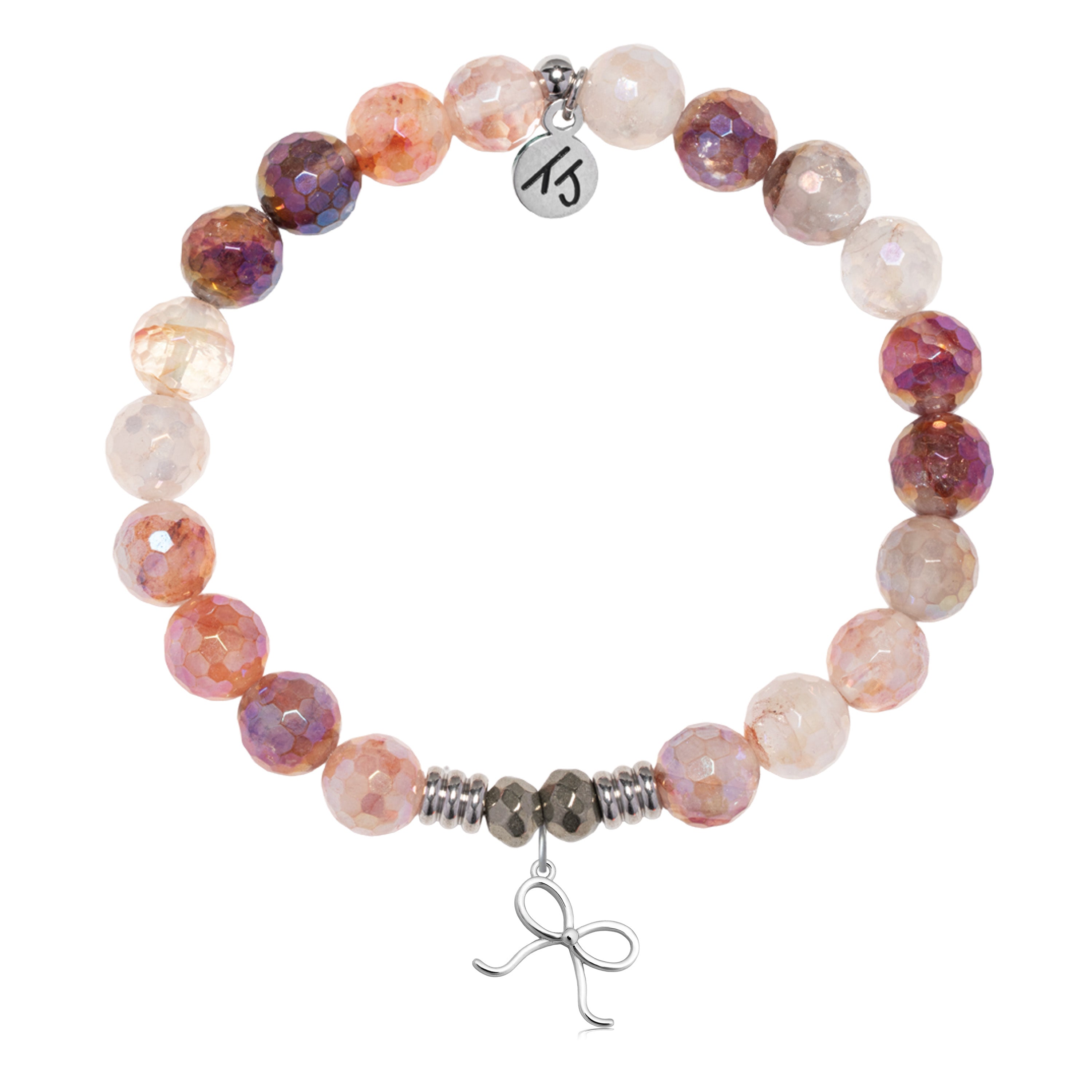 Strawberry Quartz Gemstone Bracelet with You Are A Gift Sterling Silver Charm