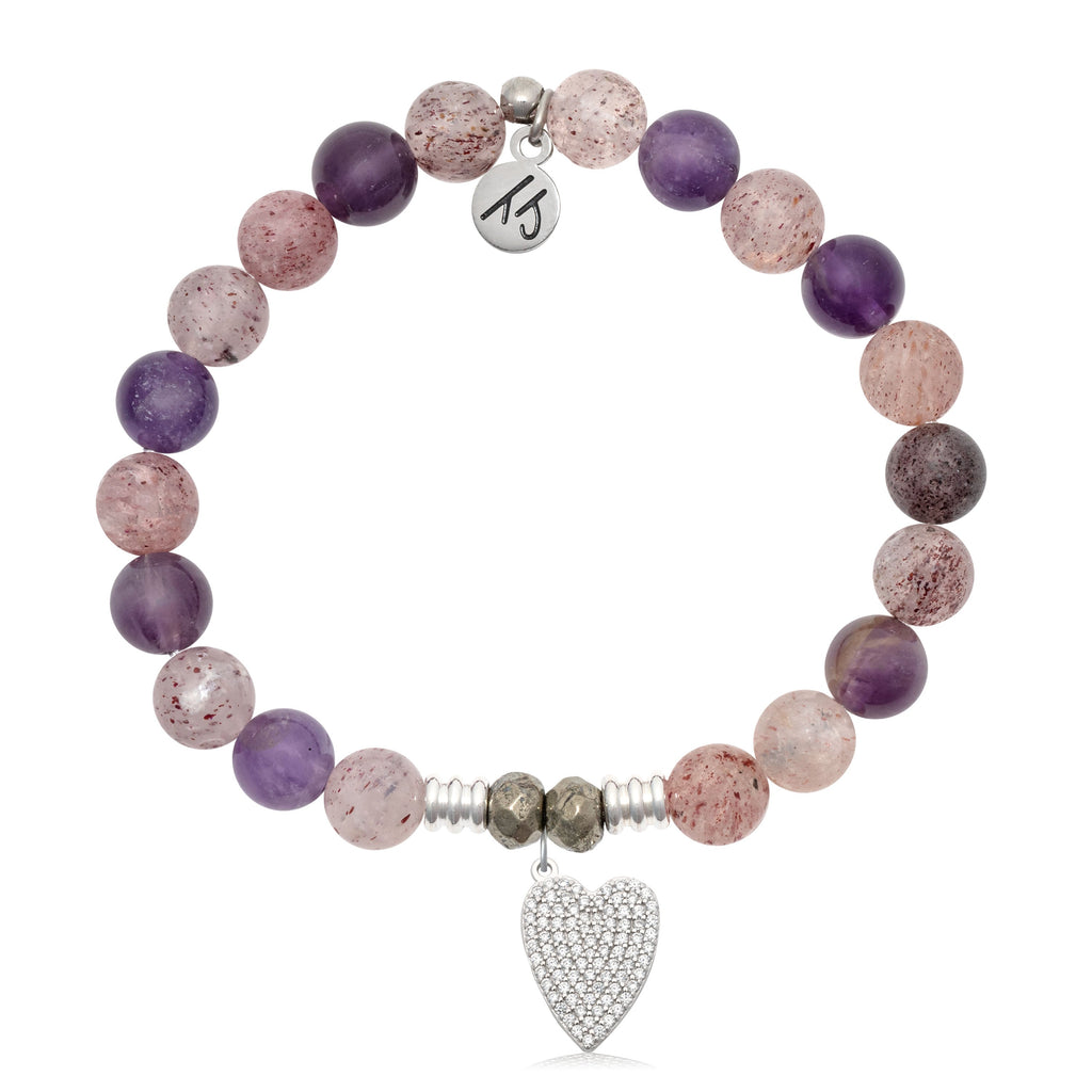 Super 7 Gemstone Bracelet with You are Loved Sterling Silver Charm