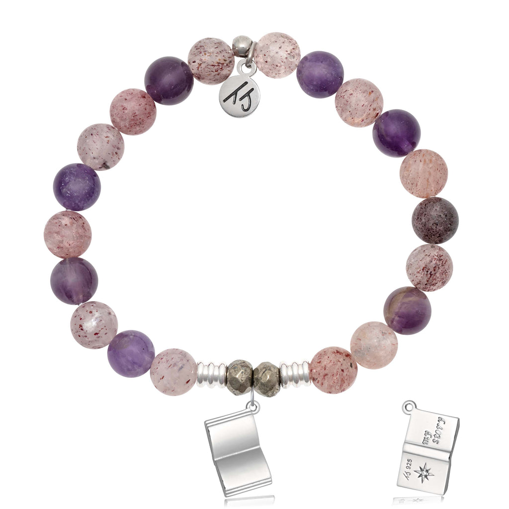 Super 7 Gemstone Bracelet with Your Story Sterling Silver Charm