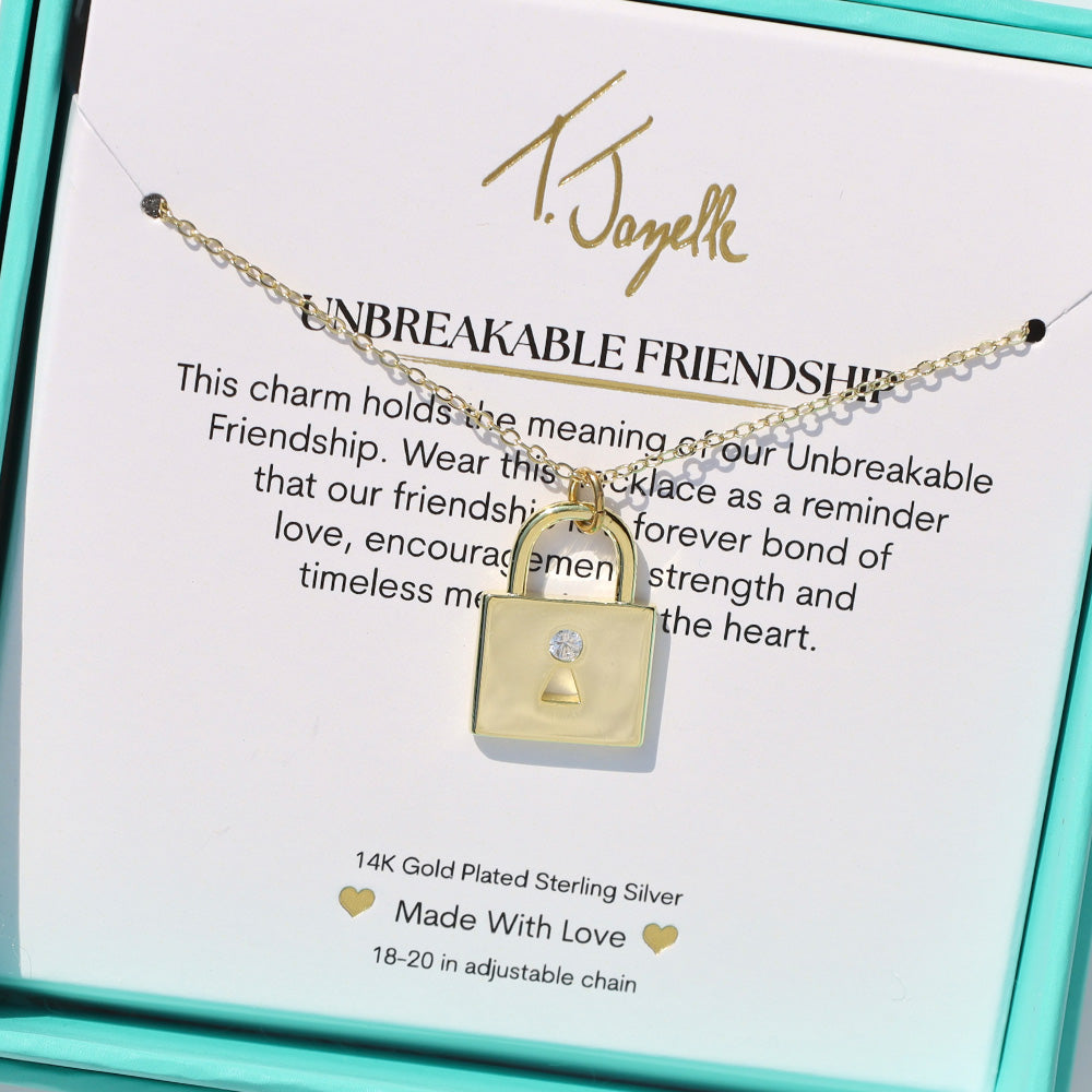 Unbreakable Friendship Gold Charm Necklace