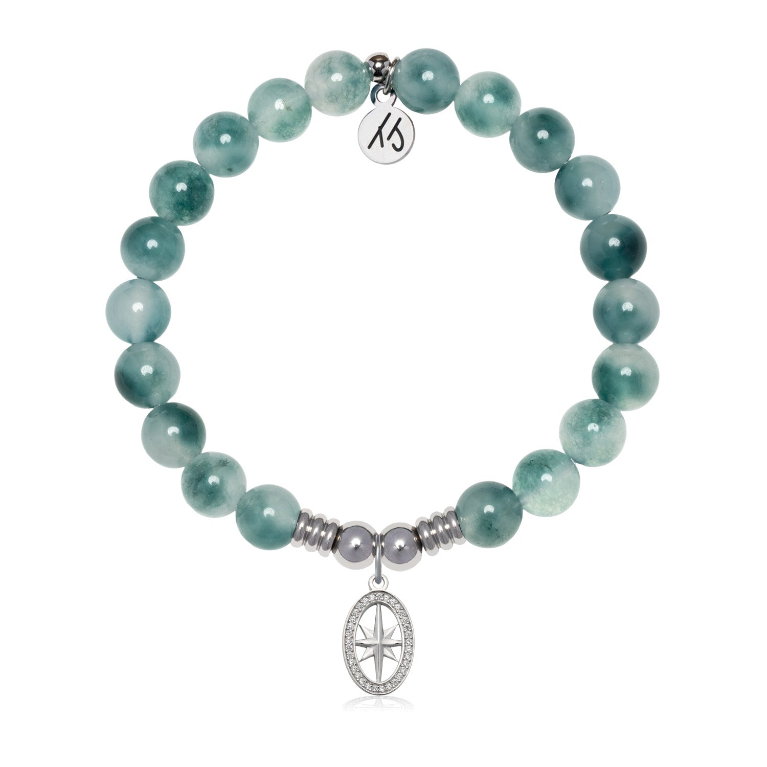 Unstoppable Charm with Teal White Jade Gemstone Bracelet