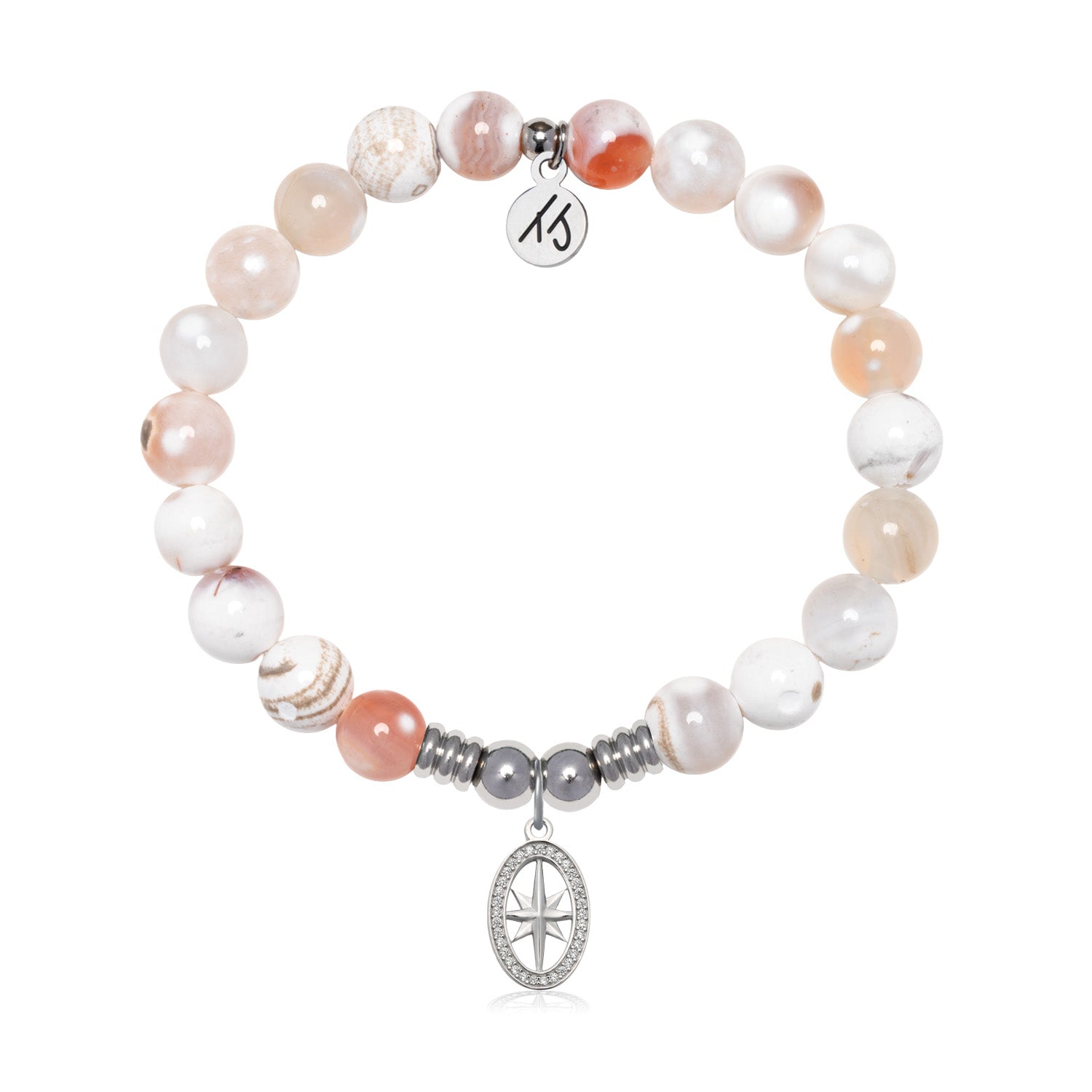 Unstoppable Charm with White Natural Agate Gemstone Bracelet