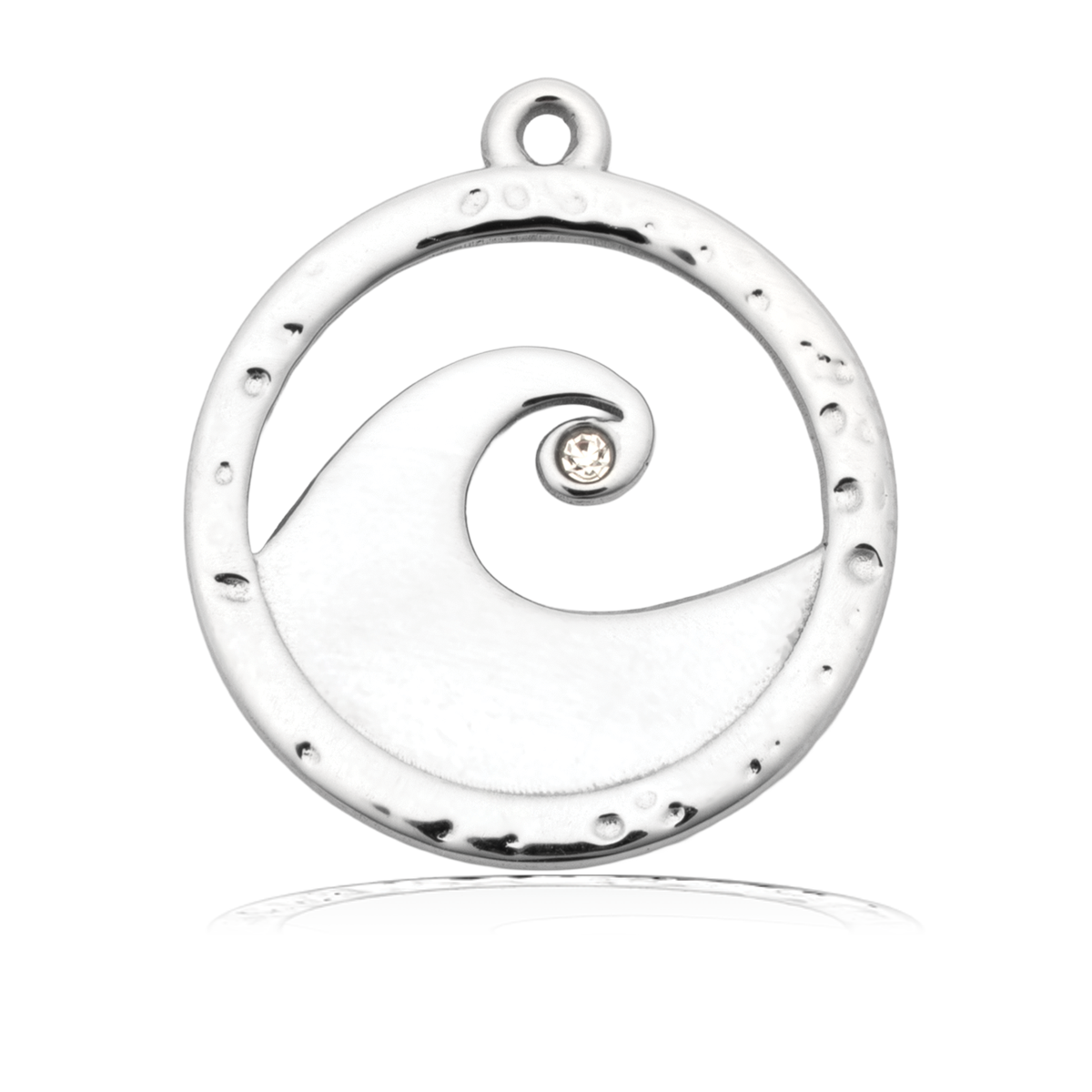 Waves of Strength Charm with Moonstone Gemstone Bracelet