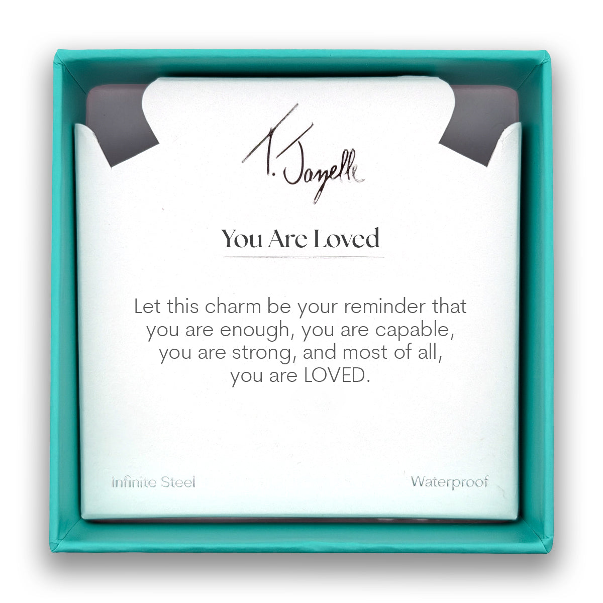 You are Loved Charm with Kunzite Gemstone Bracelet