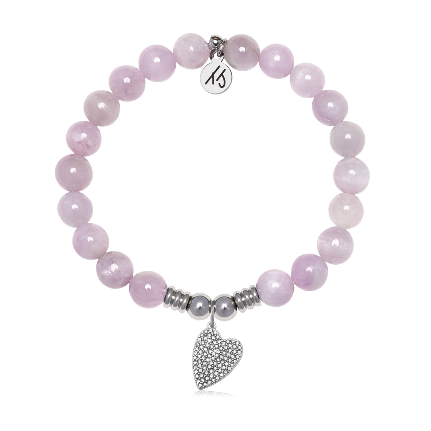 You are Loved Charm with Kunzite Gemstone Bracelet