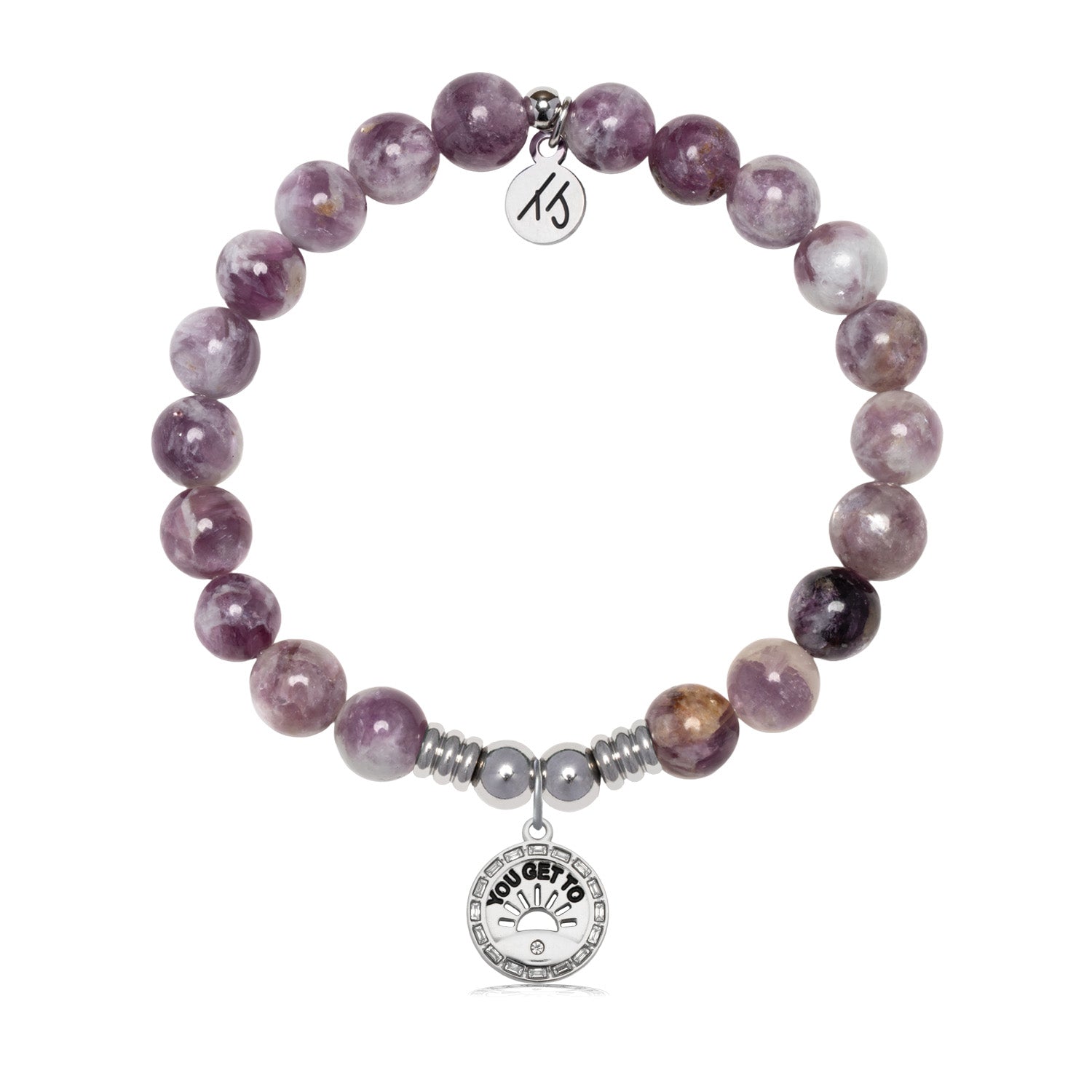 You Get To Charm with Lepidolite Quartz Gemstone Bracelet