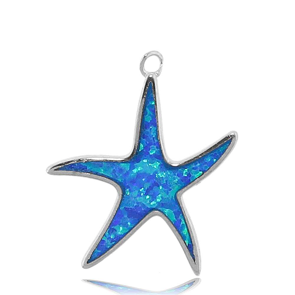 Australian Agate Stone Bracelet with Star of the Sea Sterling Silver Charm