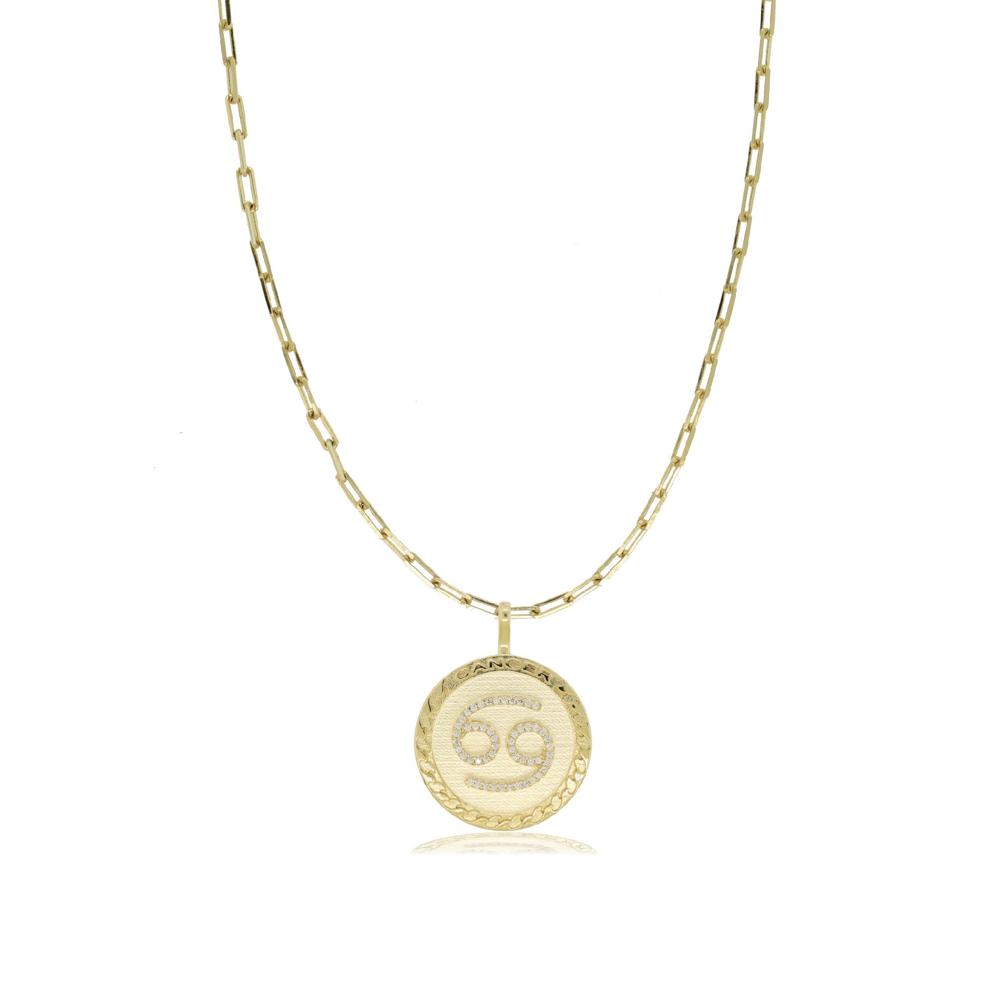 Cancer Gold Zodiac Necklace
