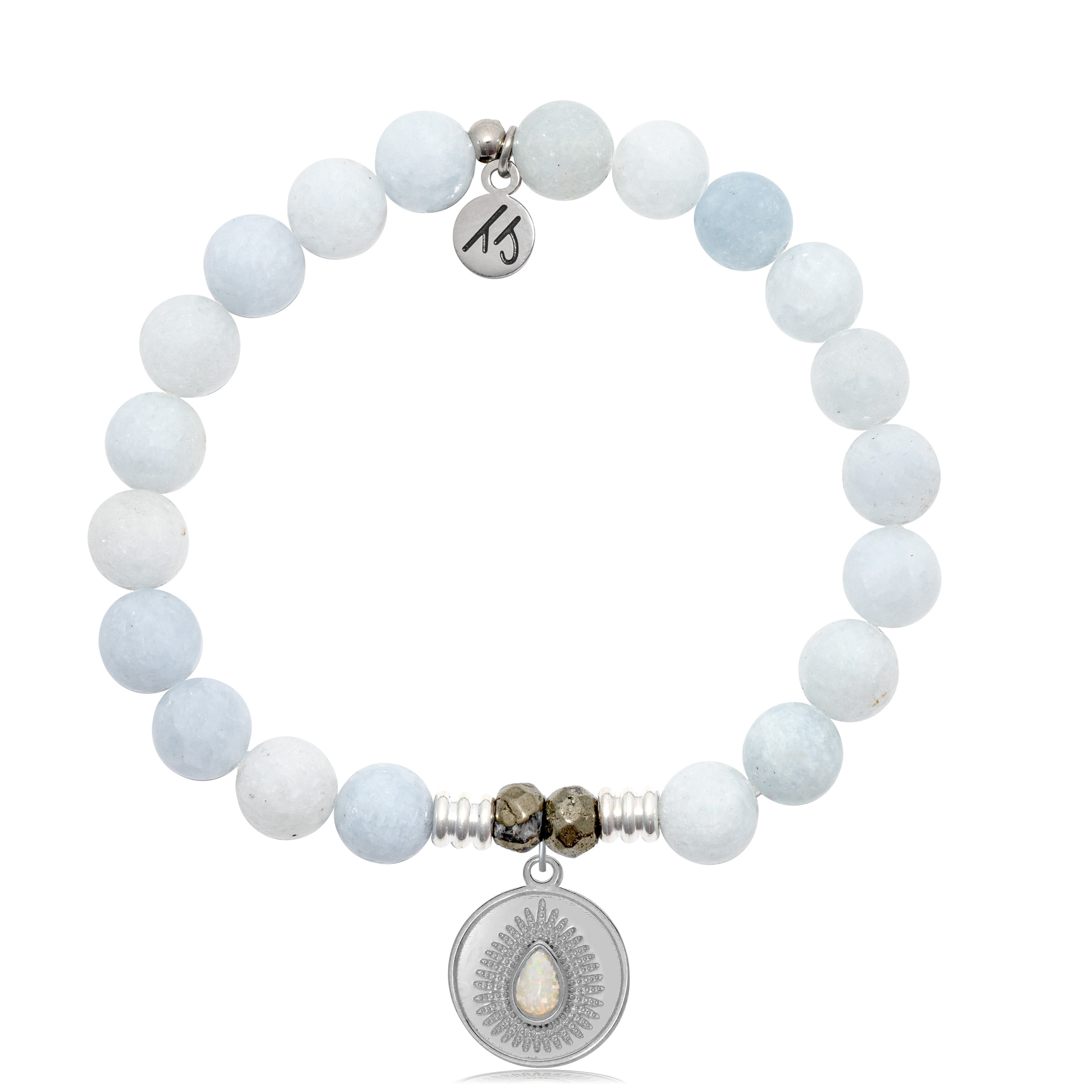 Celestine Stone Bracelet with You're One of a Kind Sterling Silver Charm