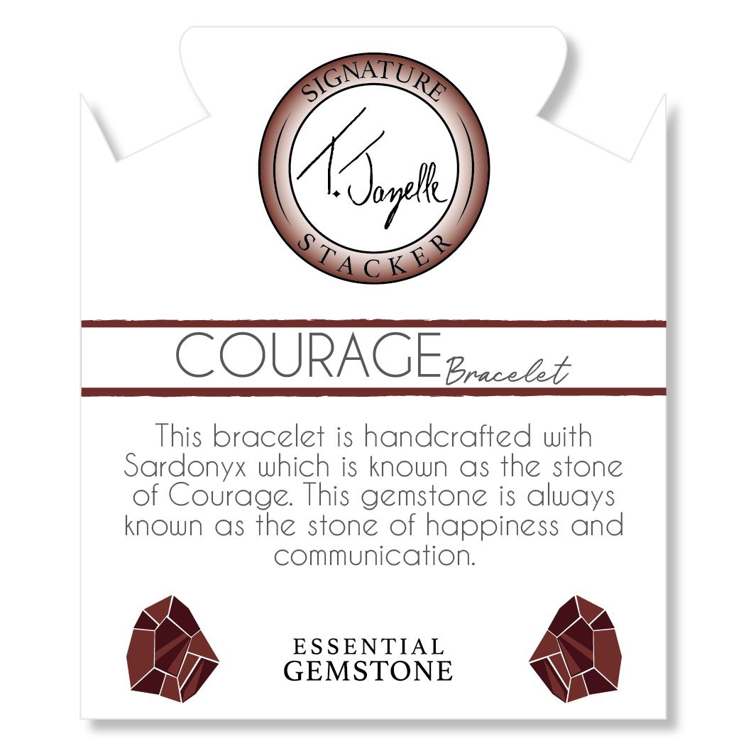 Defining Bracelet- Courage Bracelet with Sardonyx Gemstones
