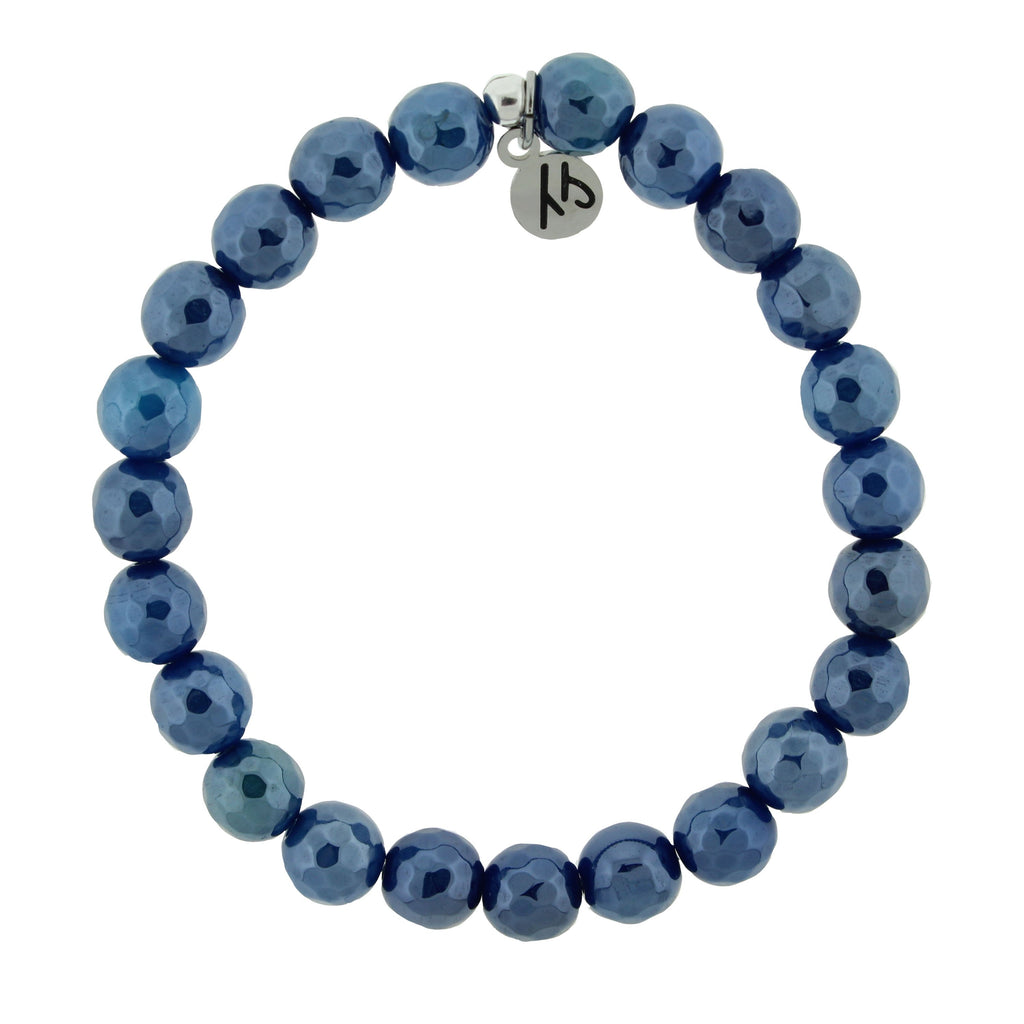 Defining Bracelet- Creativity Bracelet with Blue Agate Gemstones