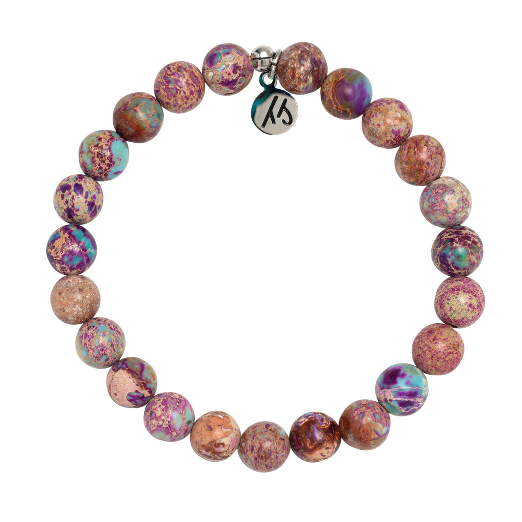 Defining Bracelet- Determination Bracelet with Purple Jasper Gemstones