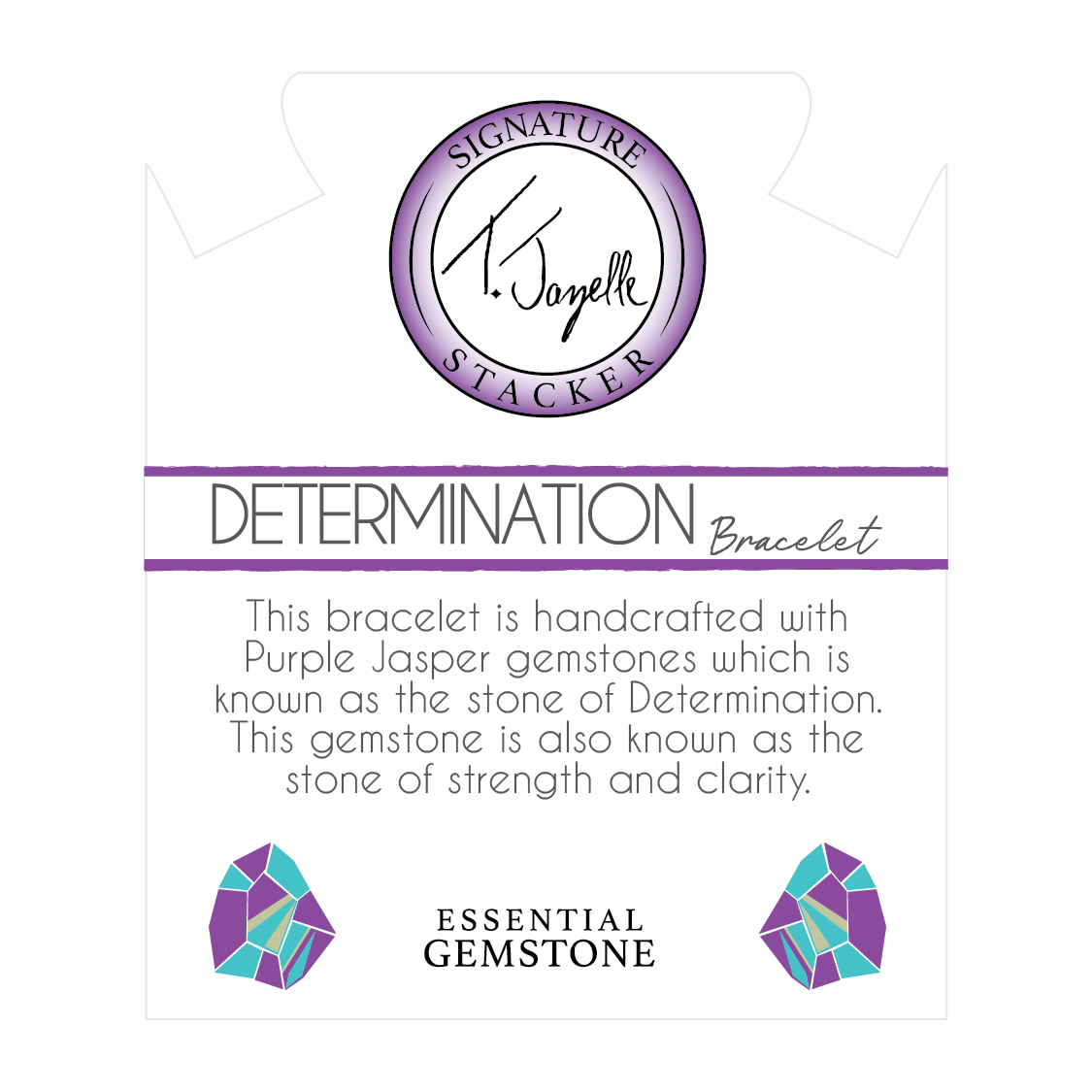 Defining Bracelet- Determination Bracelet with Purple Jasper Gemstones