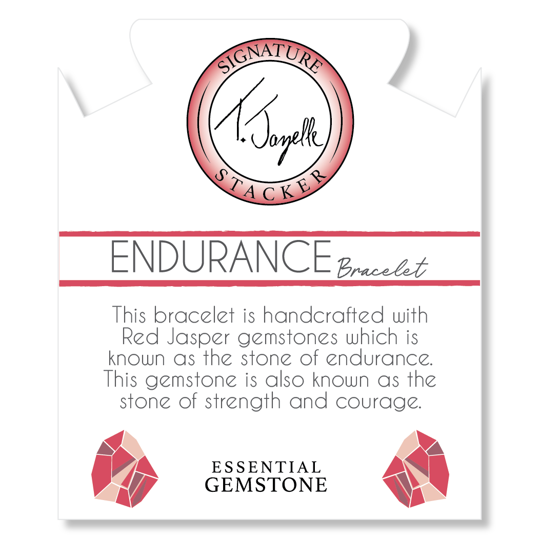 Defining Bracelet- Endurance Bracelet with Red Jasper Gemstones