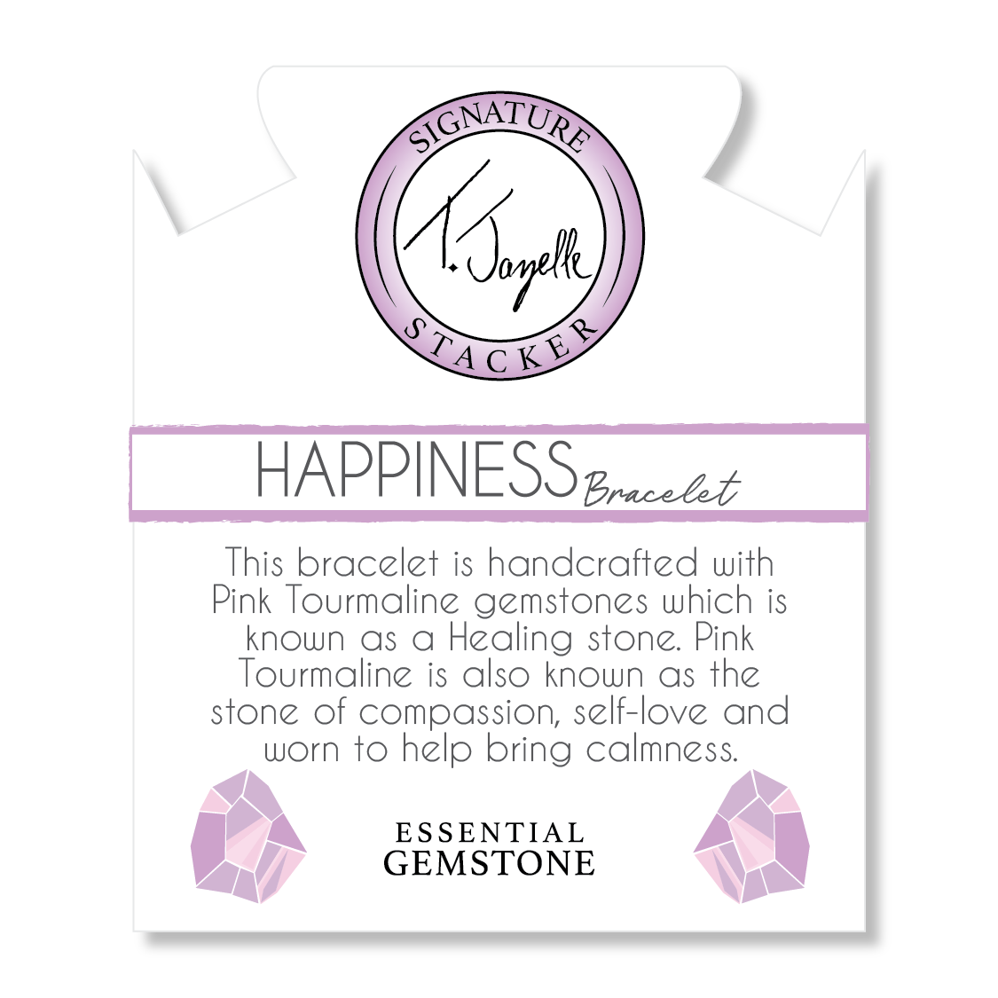 Defining Bracelet- Happiness Bracelet with Pink Tourmaline Gemstones