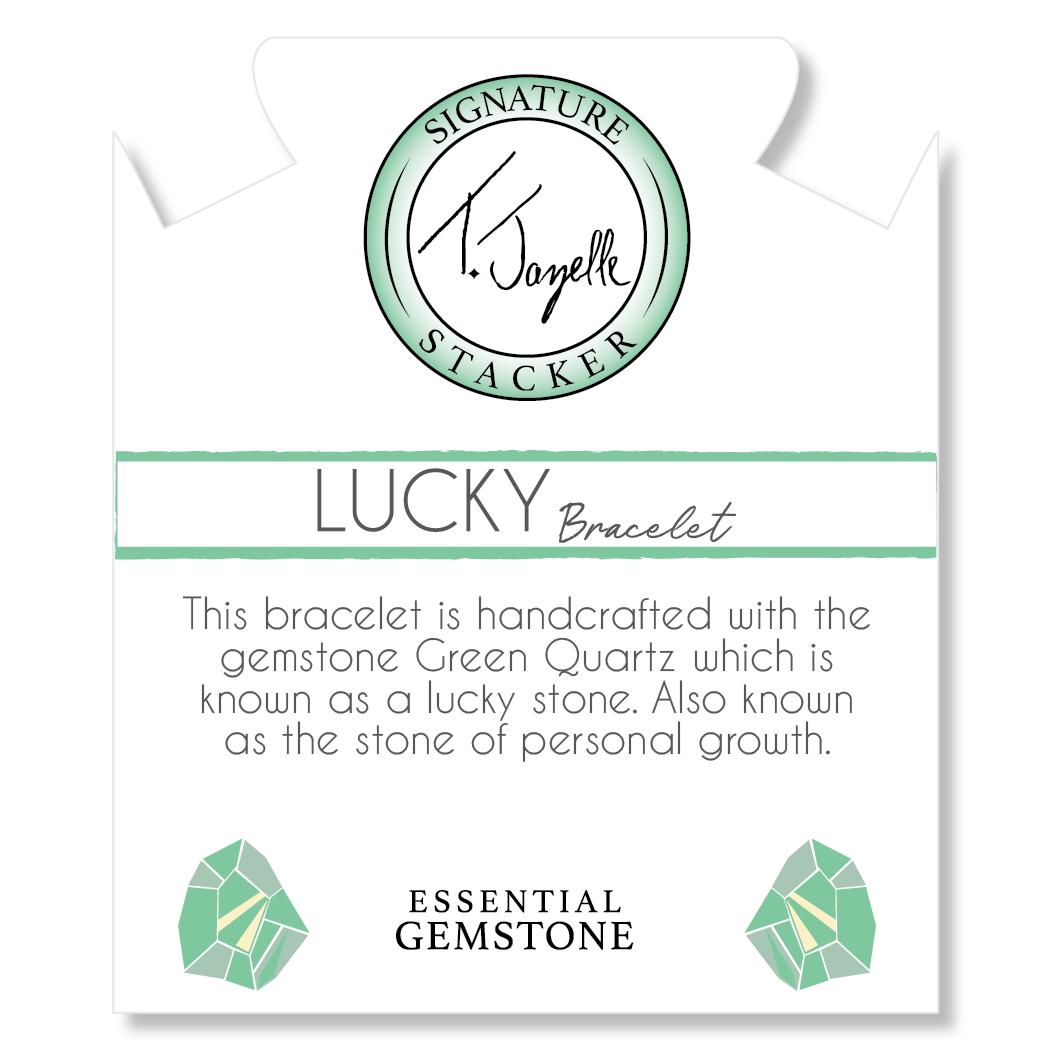 Defining Bracelet- Lucky Bracelet with Green Quartz Gemstones