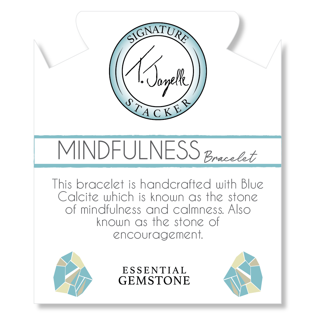 Defining Bracelet- Mindfulness Bracelet with Blue Calcite Gemstones