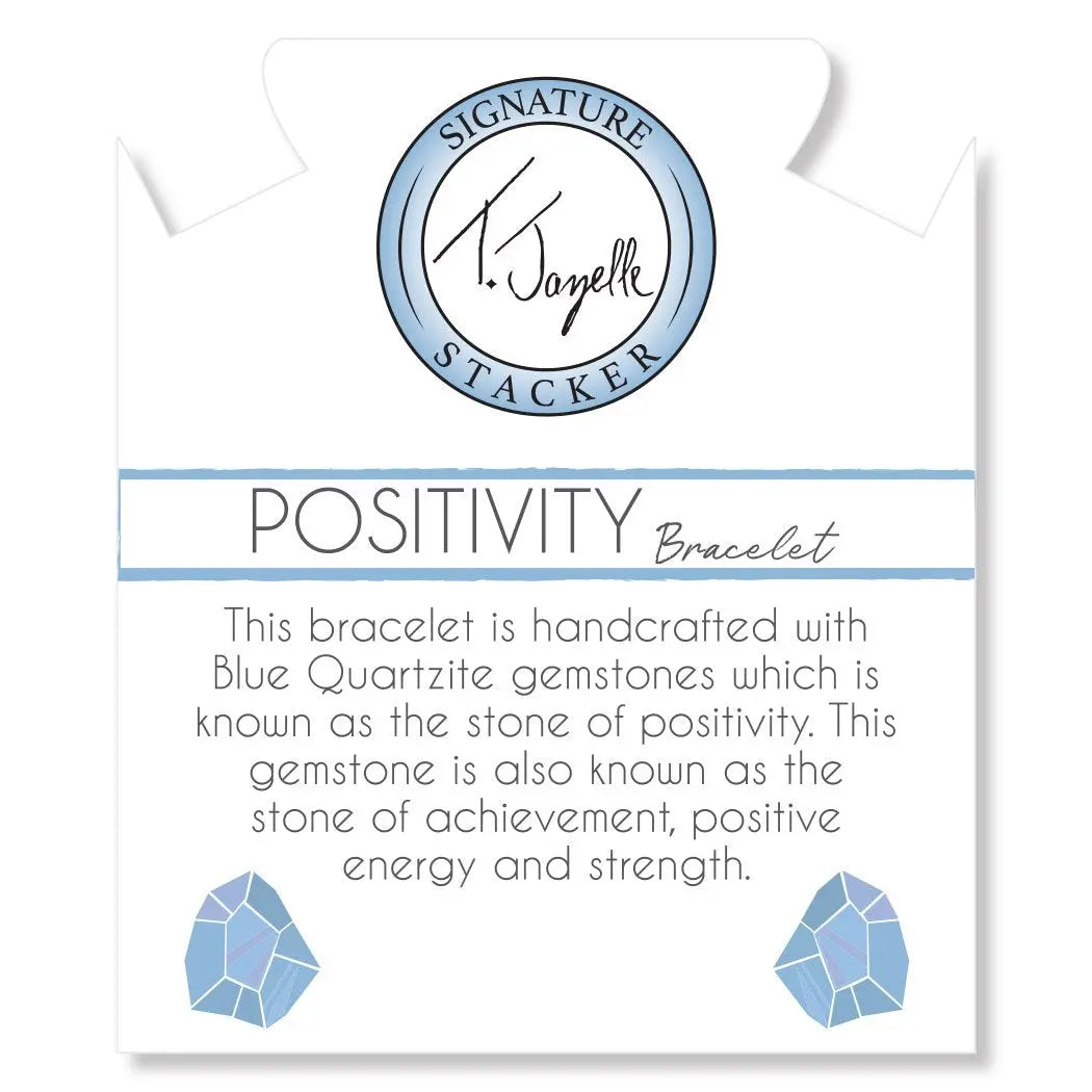 Defining Bracelet- Positivity Bracelet with Blue Quartzite Gemstones