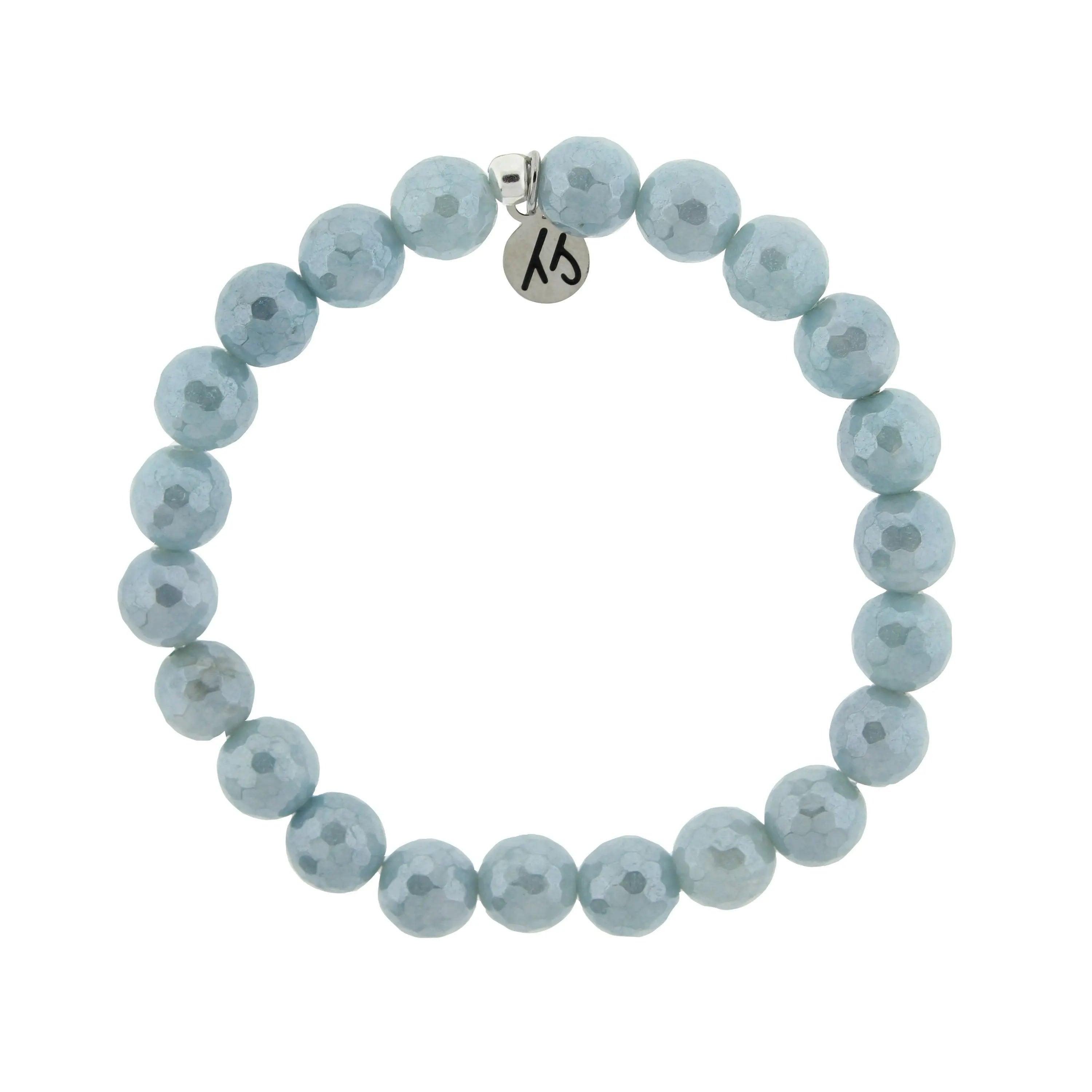 Defining Bracelet- Positivity Bracelet with Blue Quartzite Gemstones
