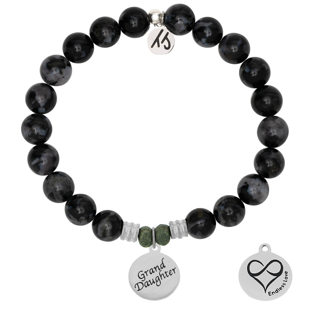 fix Indigo Gab Stone Bracelet with Granddaughter Endless Love Sterling Silver Charm