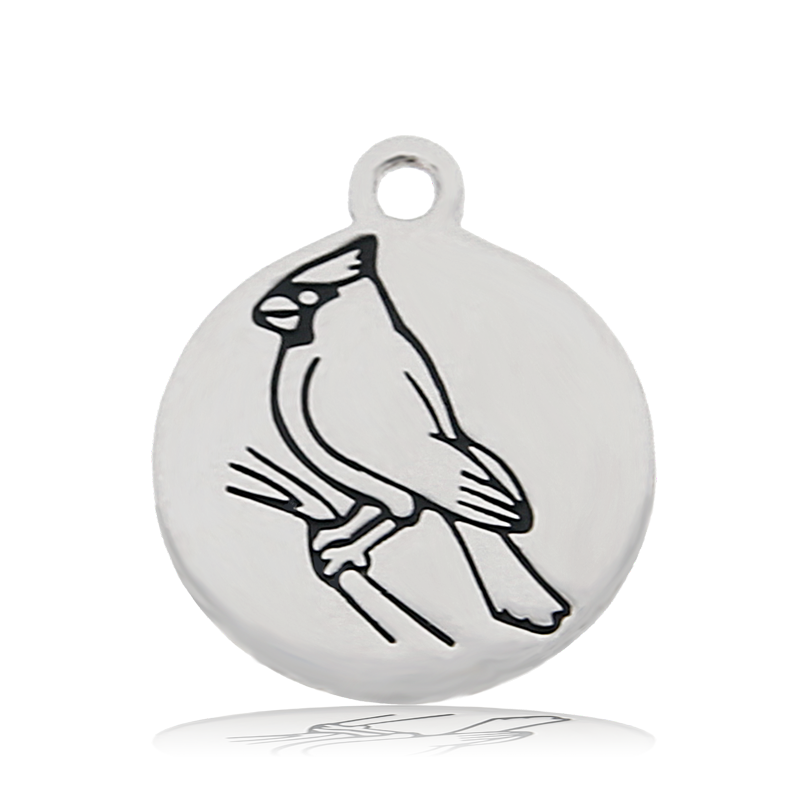 Garnet Stone Bracelet with Cardinal Sterling Silver Charm